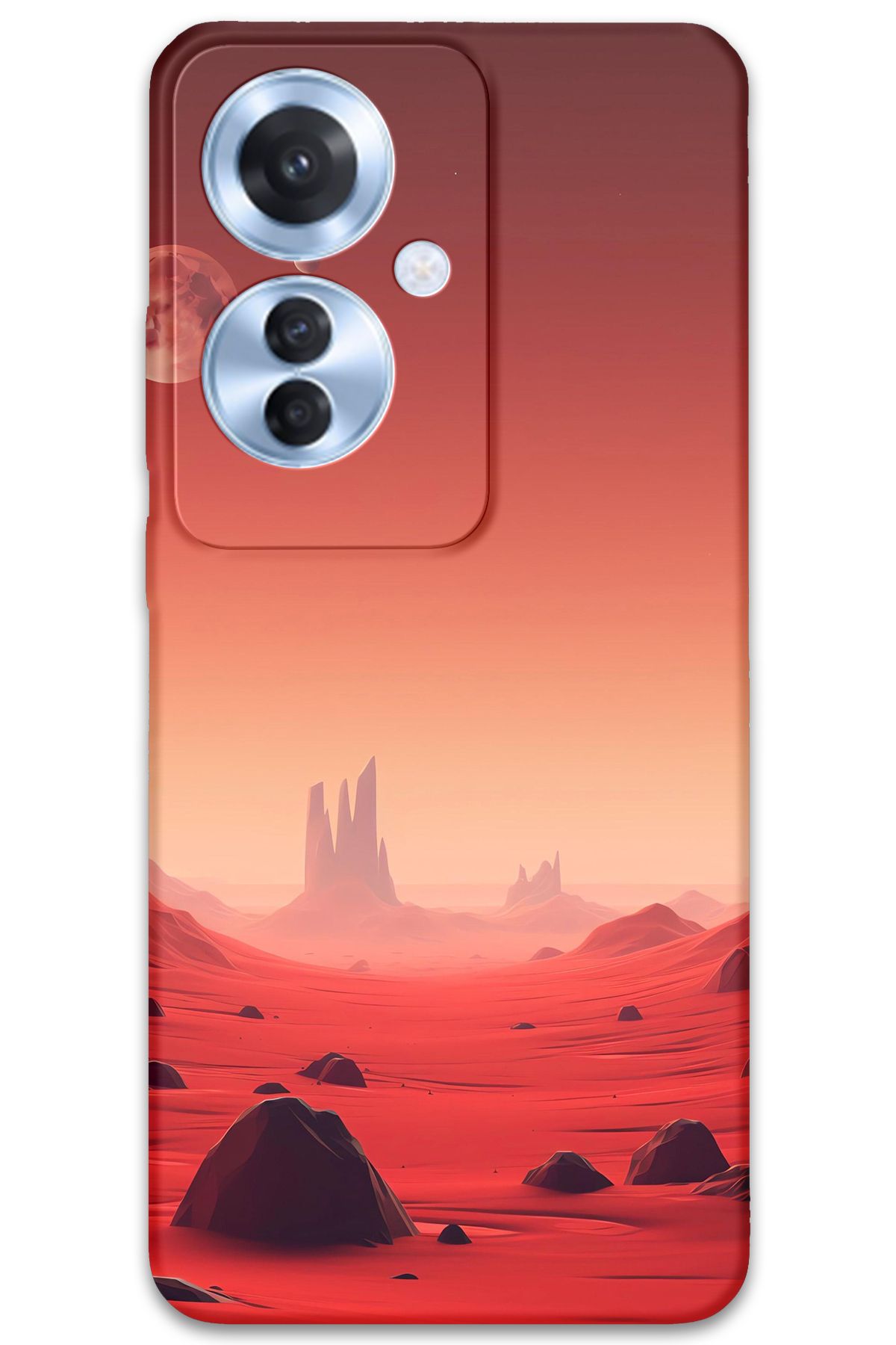 Gramaphone Oppo Reno 11F Uyumlu Uzay Desenli Telefon Kılıfı + Ekran Koruyucu - 5859