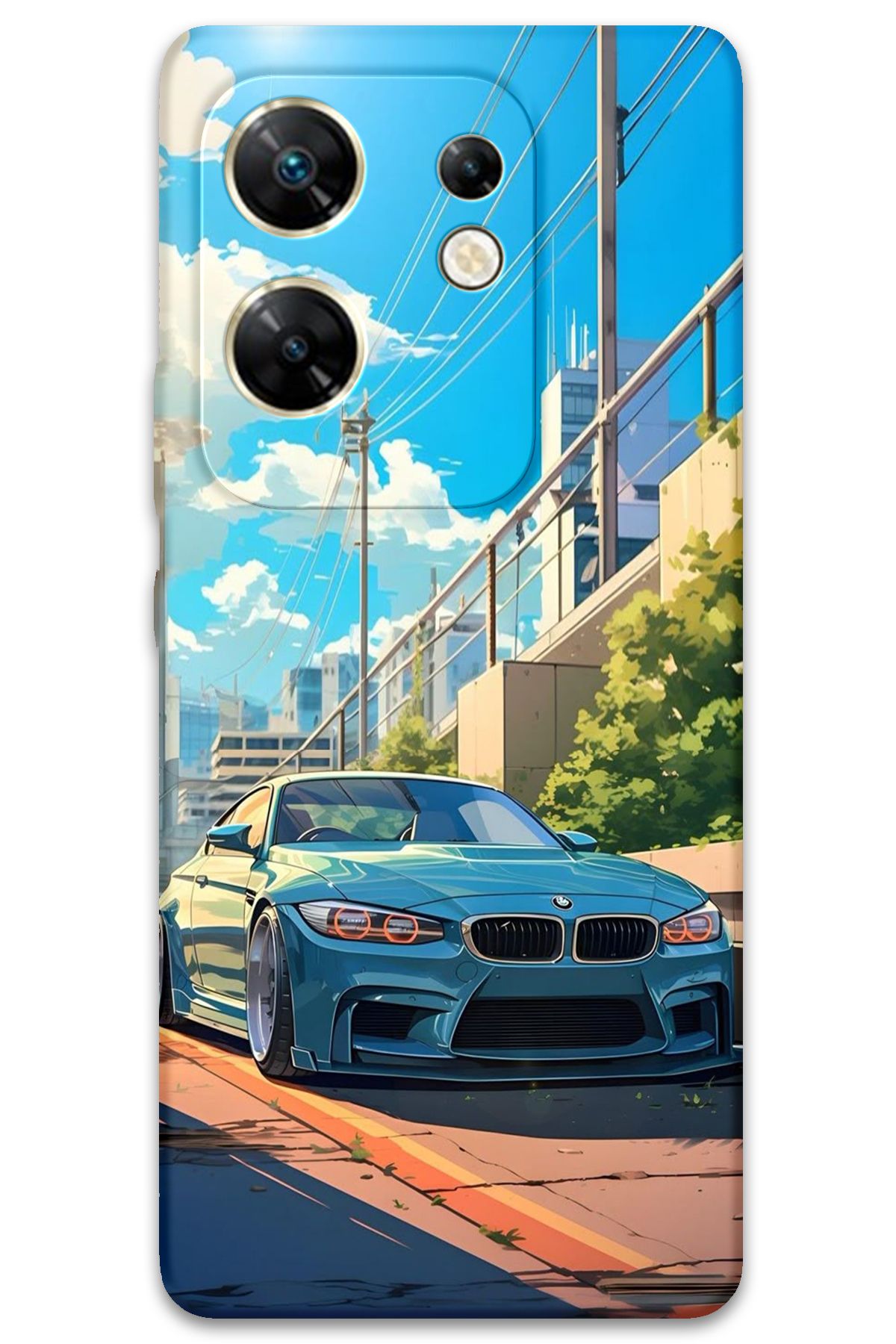 Gramaphone İnfinix Zero 30 4G Uyumlu Araba Desenli Telefon Kılıfı - 5760