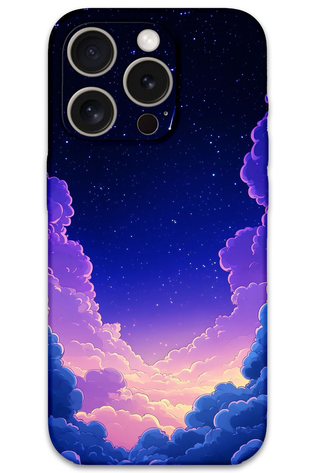Gramaphone iPhone 15 Pro Max Uyumlu Uzay Desenli Telefon Kılıfı + Ekran Koruyucu - 5867