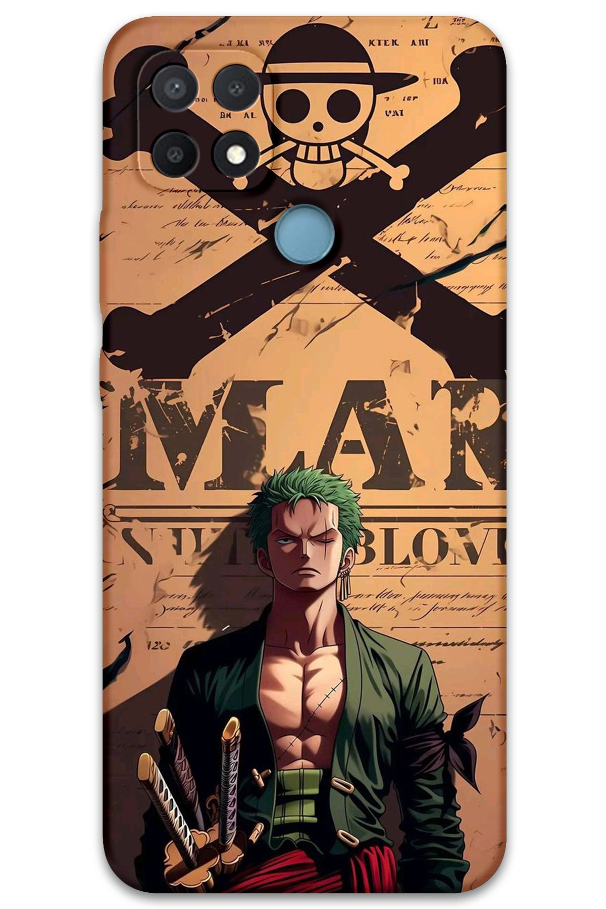 Gramaphone Oppo A15 Uyumlu Anime Desenli Telefon Kılıfı + Ekran Koruyucu - 5755