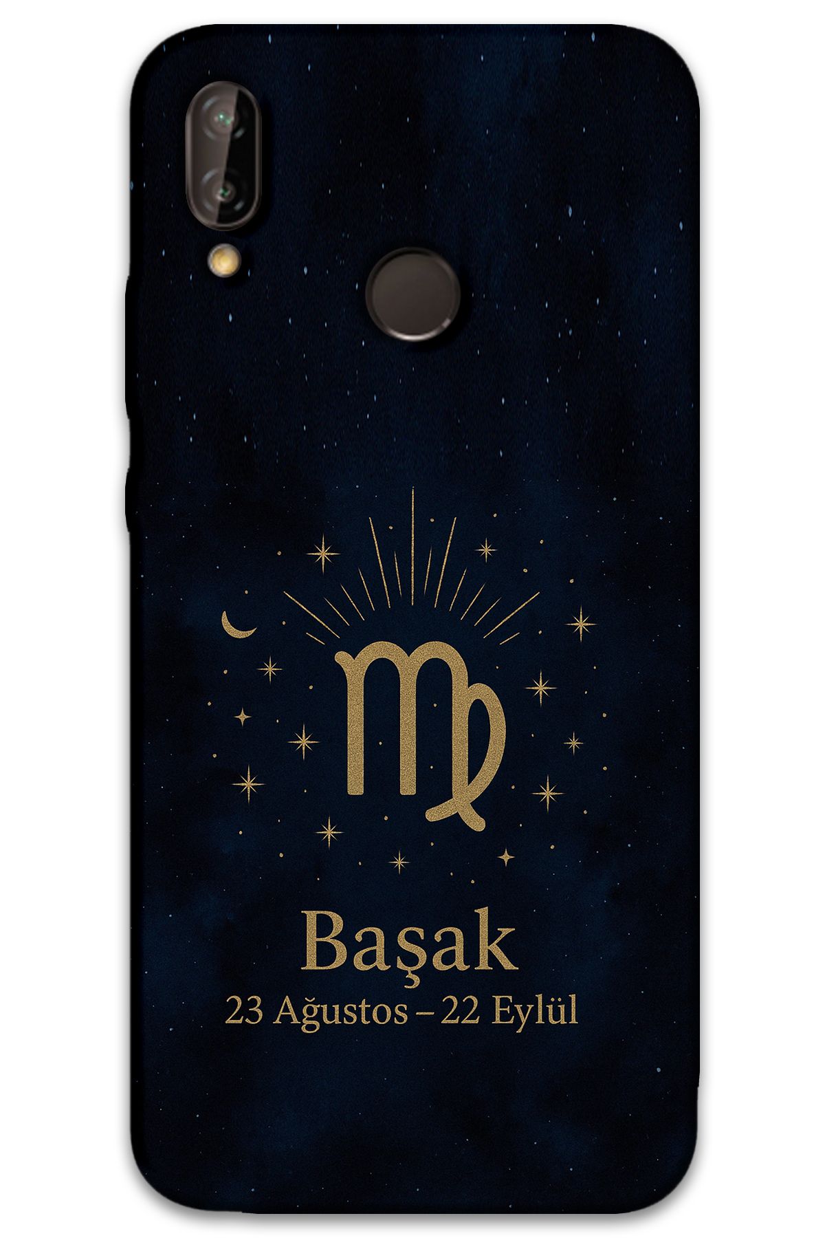 Gramaphone Huawei P Smart 2019 Uyumlu Başak Burcu Desenli Telefon Kılıfı + Ekran Koruyucu - 5773