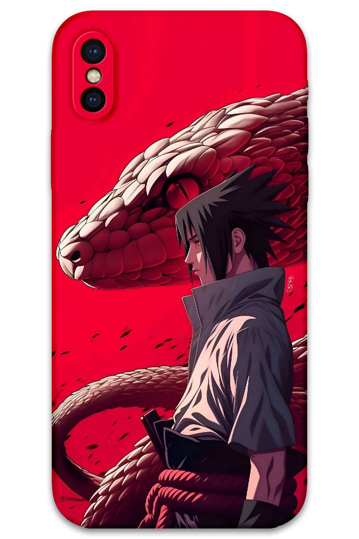 Gramaphone iPhone Xs Uyumlu Anime Desenli Telefon Kılıfı + Ekran Koruyucu - 5746