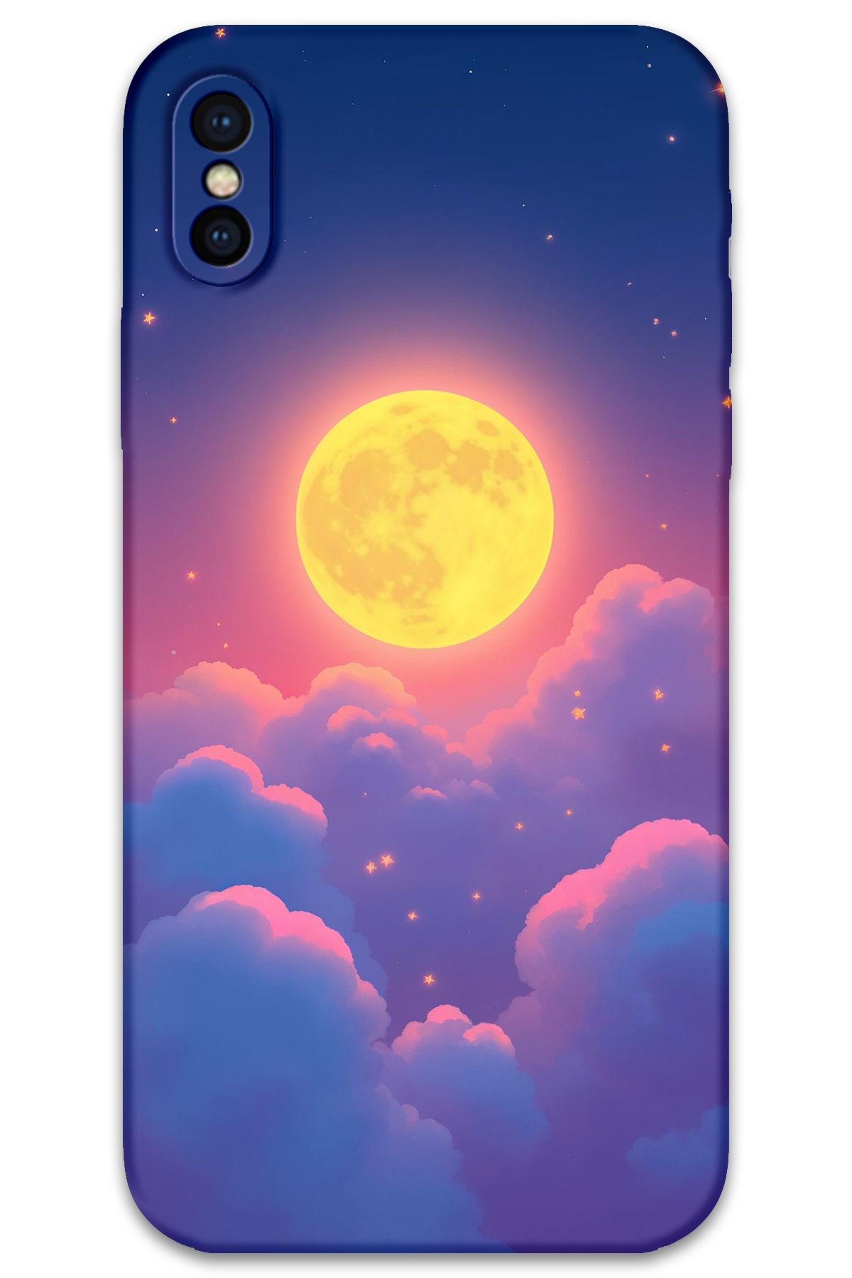 Gramaphone iPhone X Uyumlu Uzay Desenli Telefon Kılıfı + Ekran Koruyucu - 5869