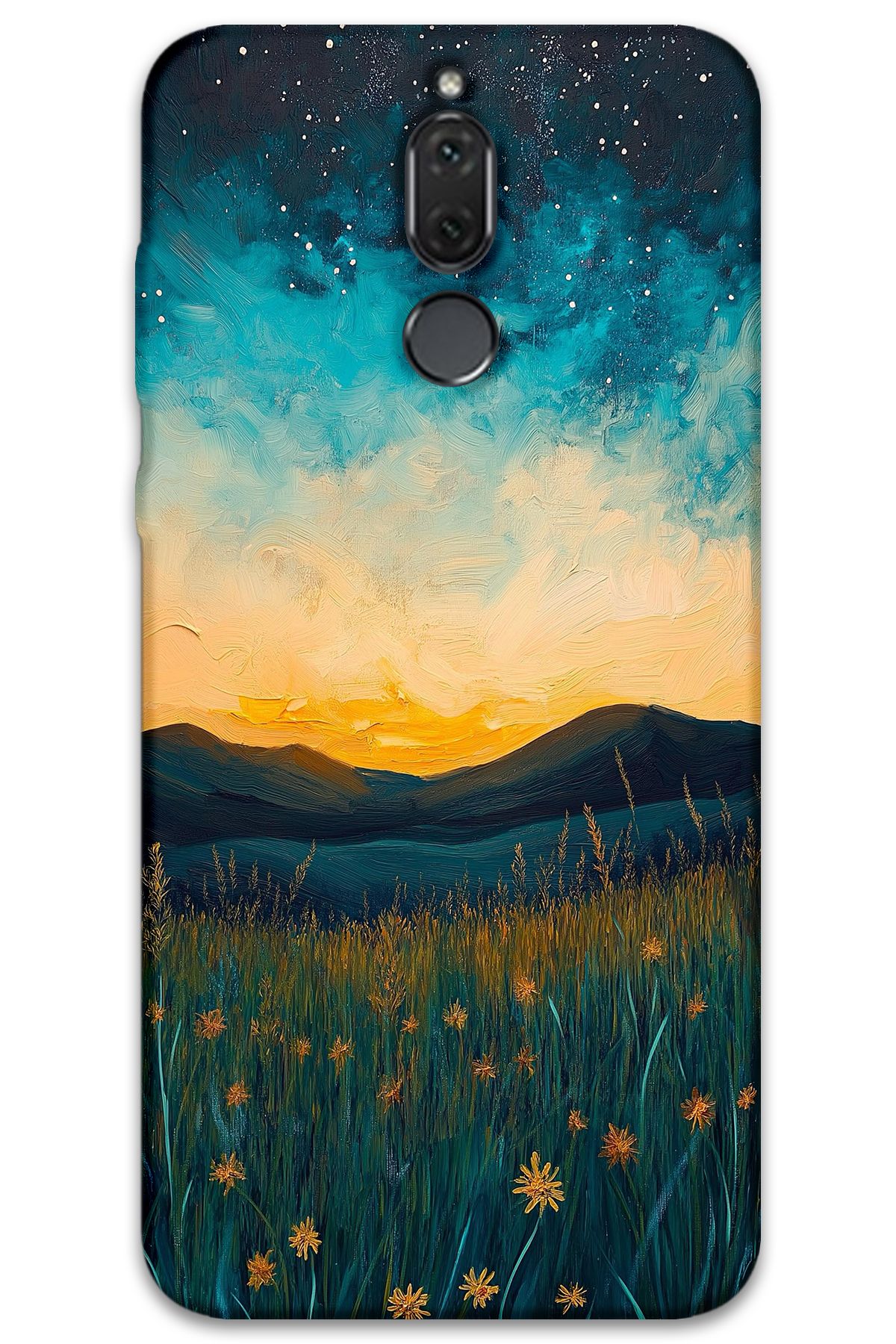 Gramaphone Huawei Mate 10 Lite Uyumlu Uzay Desenli Telefon Kılıfı + Ekran Koruyucu - 5871