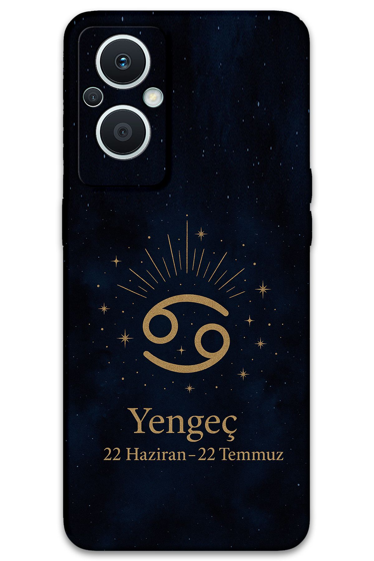 Gramaphone Oppo Reno 7 Lite Uyumlu Yengeç Burcu Desenli Telefon Kılıfı + Ekran Koruyucu - 5771