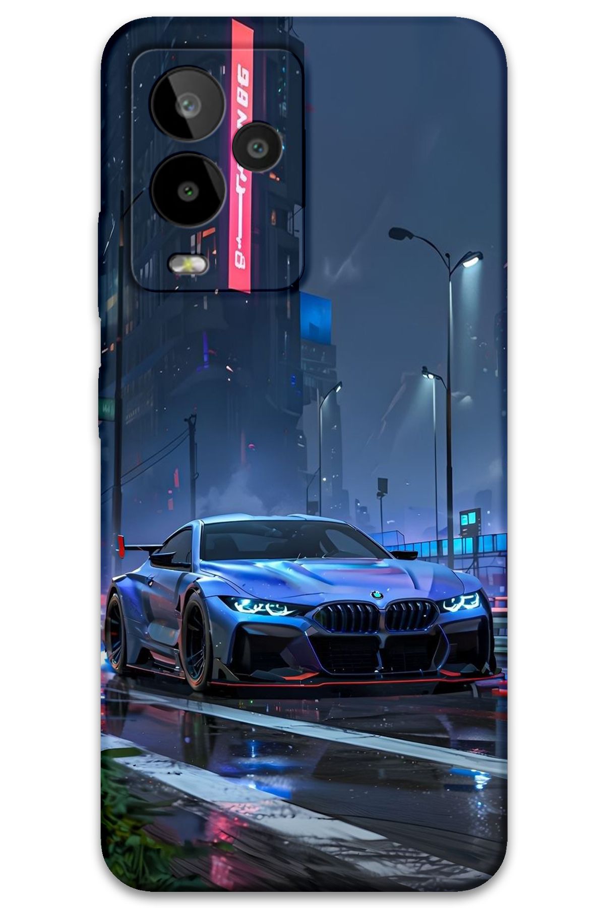 Gramaphone GM 24 Pro Uyumlu Araba Desenli Telefon Kılıfı + Ekran Koruyucu - 5767