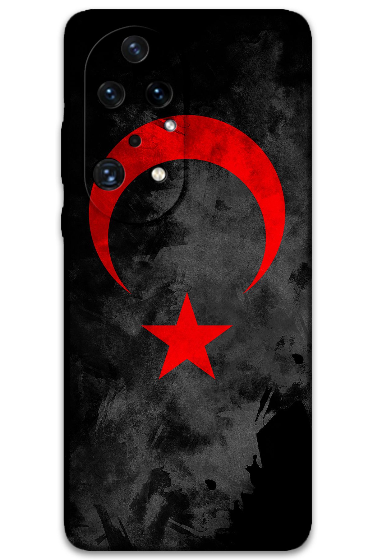 Gramaphone Huawei P50 Pro Uyumlu Türk Bayrağı Desenli Telefon Kılıfı + Ekran Koruyucu - 5852