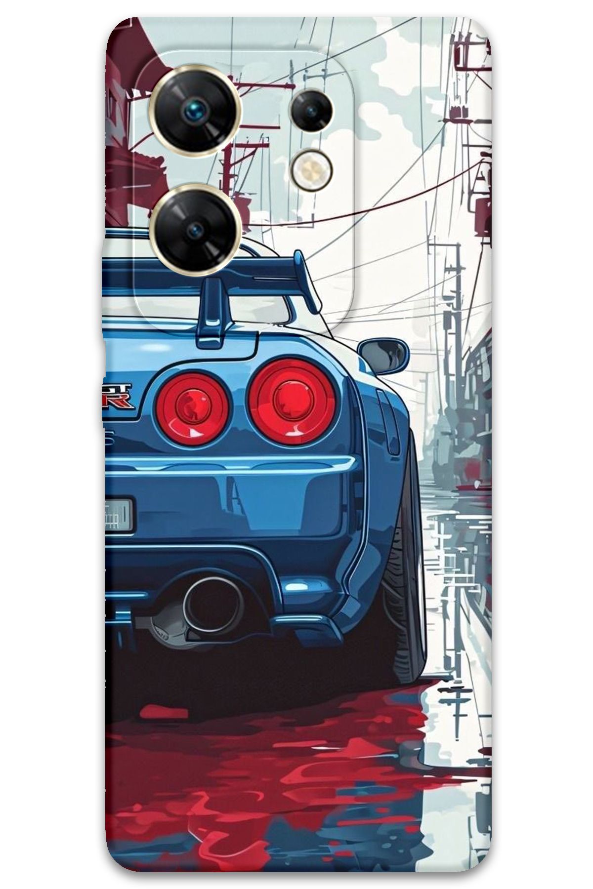 Gramaphone İnfinix Zero 30 4G Uyumlu Araba Desenli Telefon Kılıfı - 5761
