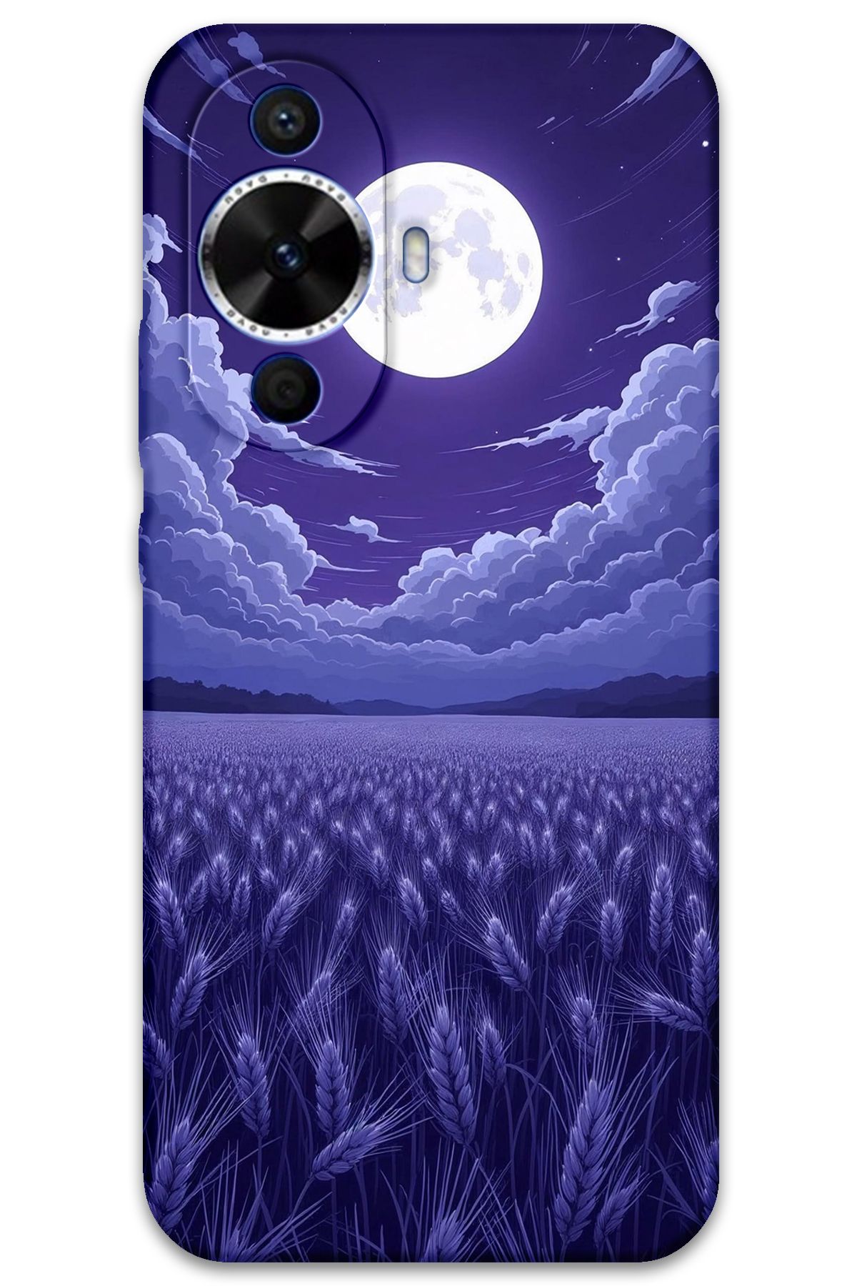 Gramaphone Huawei Nova 12s Uyumlu Çiçek Desenli Telefon Kılıfı + Ekran Koruyucu - 5797