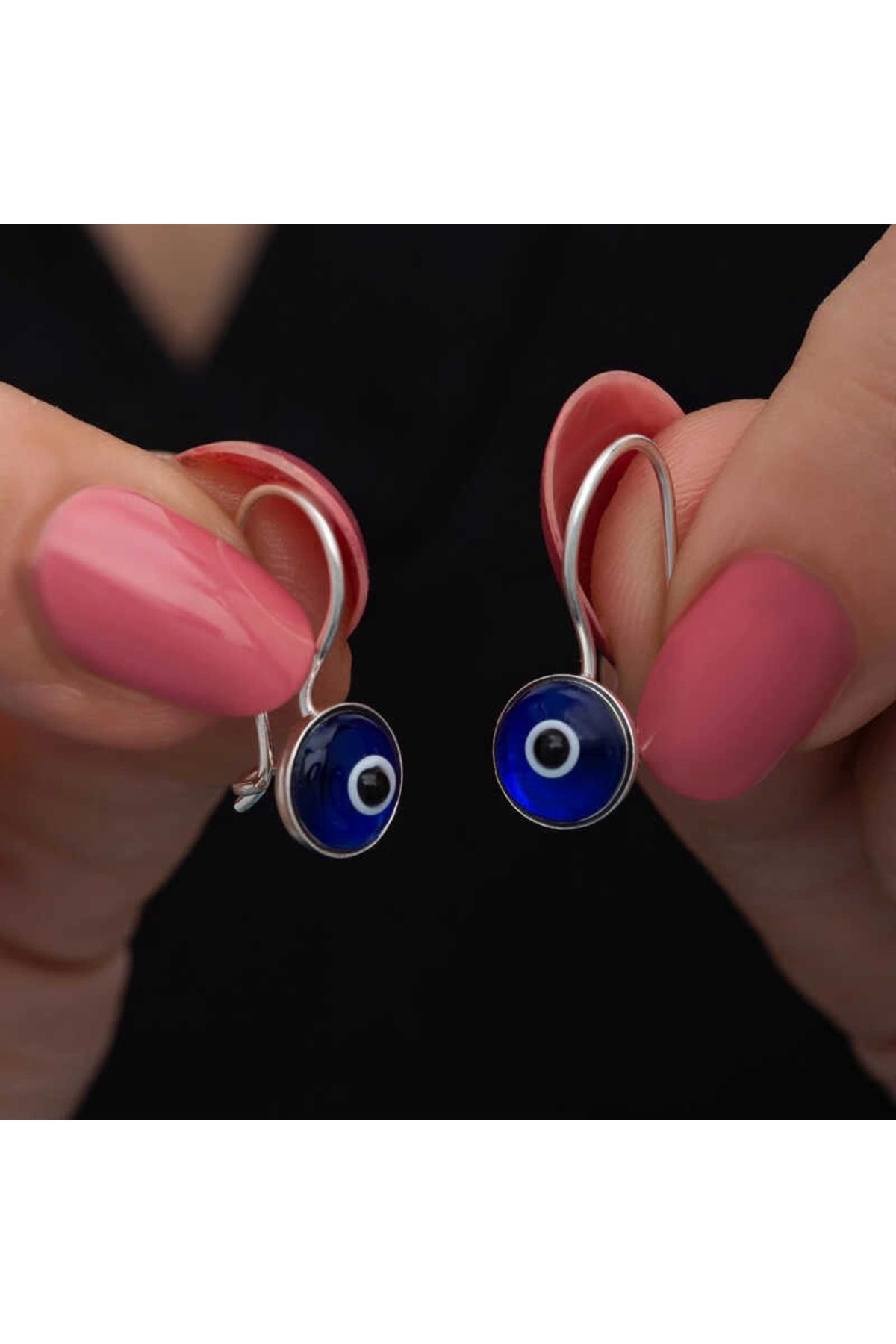 luz&pos Gümüş Sallantılı Nazar Kadın Küpe