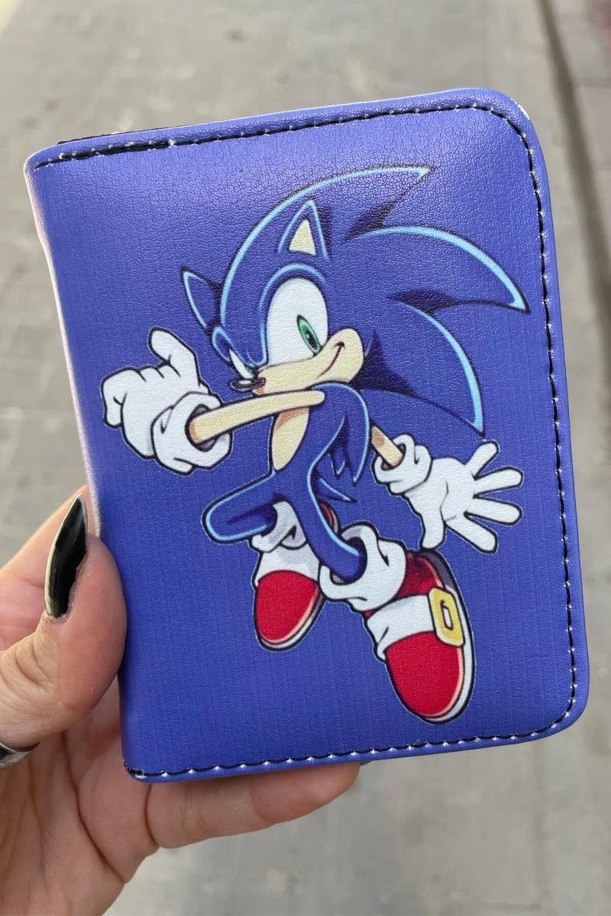 Karakedi Sonic Character Mavi Kısa Unisex Cüzdan