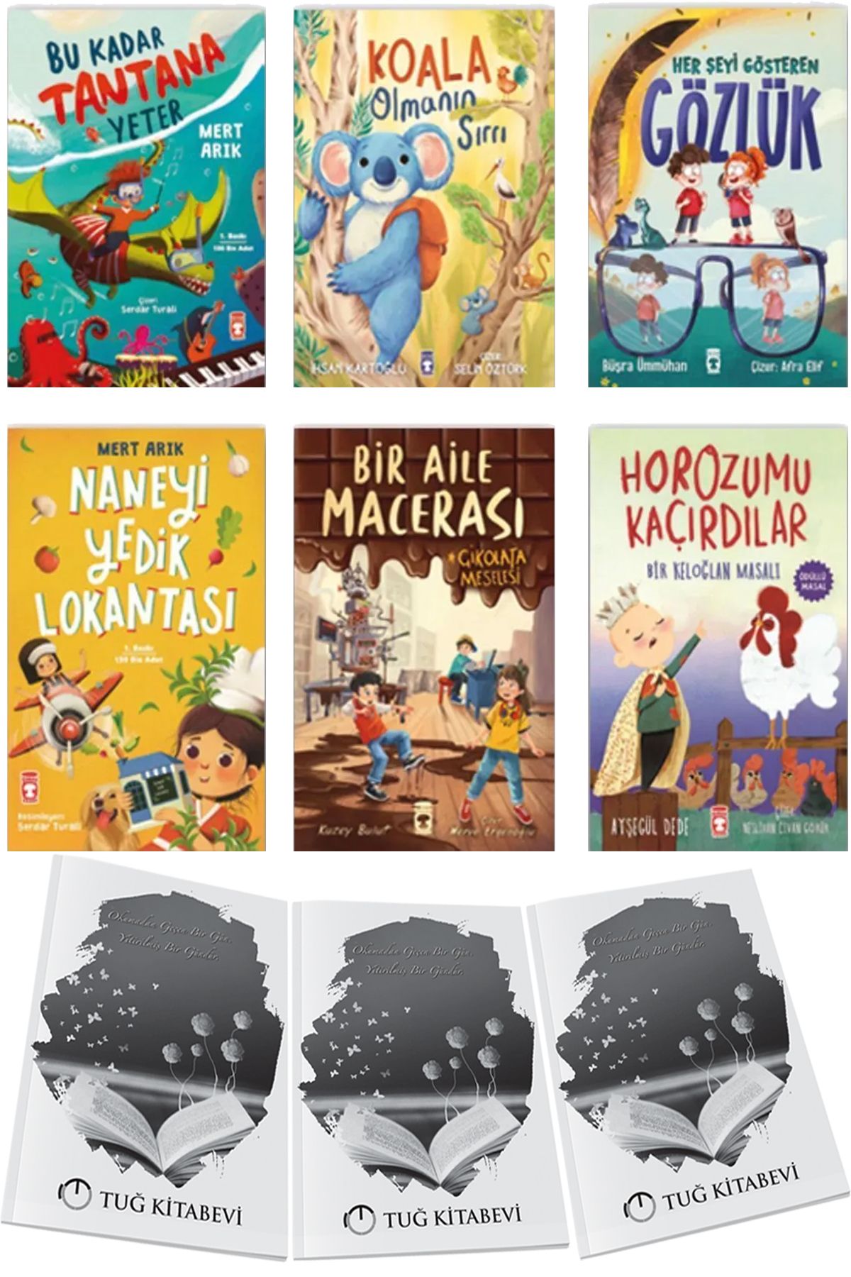 Timaş Çocuk 1 ve 2 Sınıf Hikaye Seti-Naneyi Yedik Lokantası-Bu Kadar Tantana Yeter-Koala-Gözlük + Hediyeli