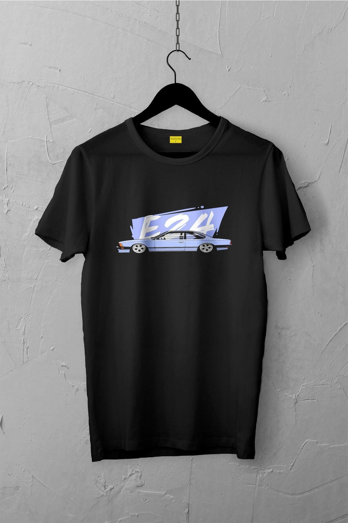 Pisa Art Bmw E24 Tasarımlı Tshirt , Unisex Premium, Çatlama Solma Yapmaz / Otomobil