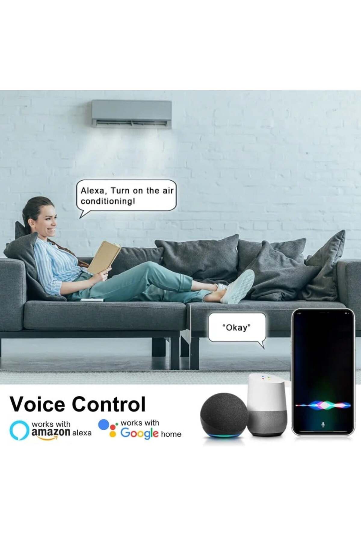 iUni-Smart Socket iUni SS1, WiFi, 16A, Smart Life / Tuya APP, Alexa/Google Assistant Compatible, Black 7