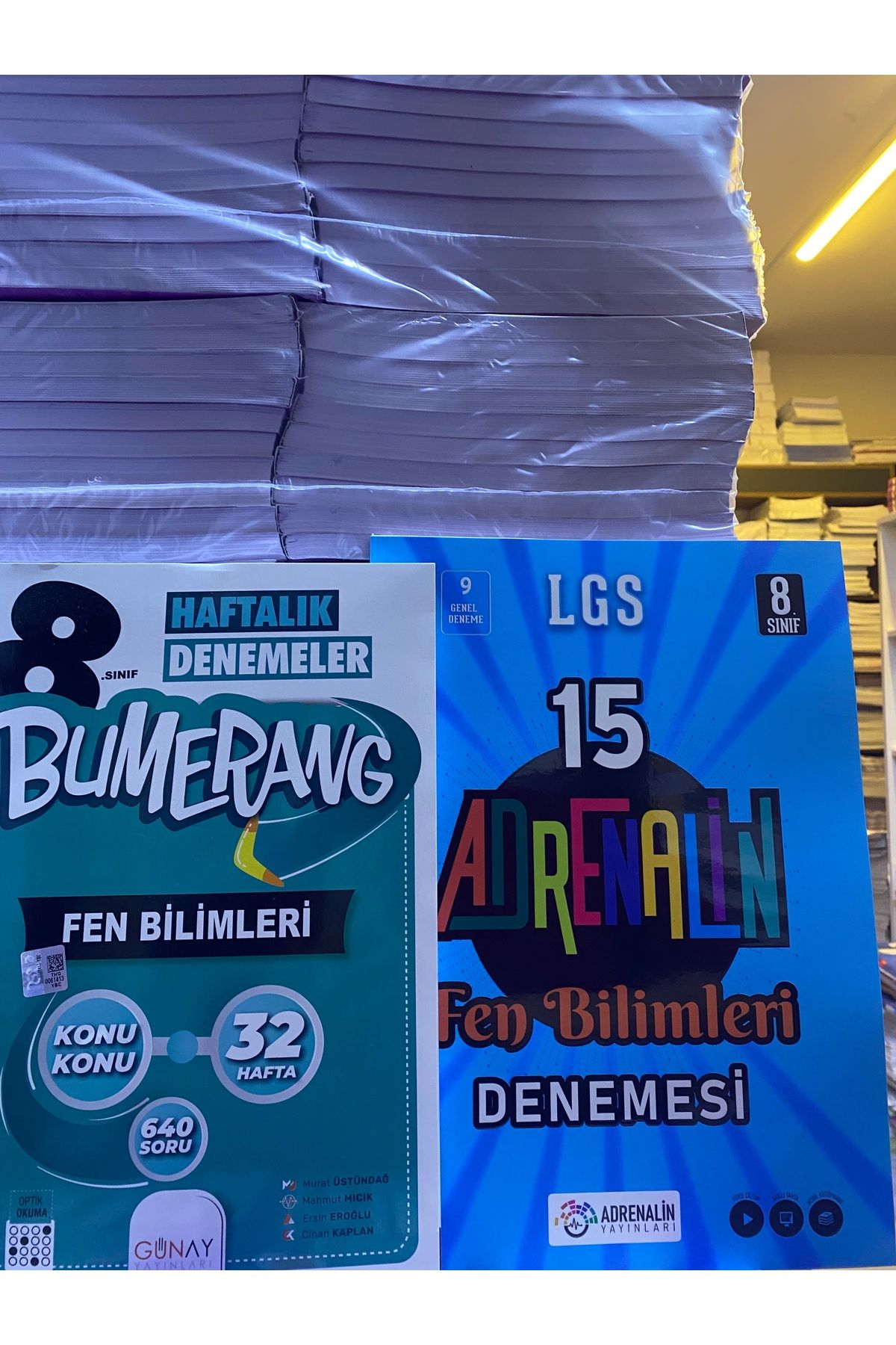 Yanıt Yayınları ADRENALİN 8 FEN VE GÜNAY BUMERANG 8 FEN DENEME