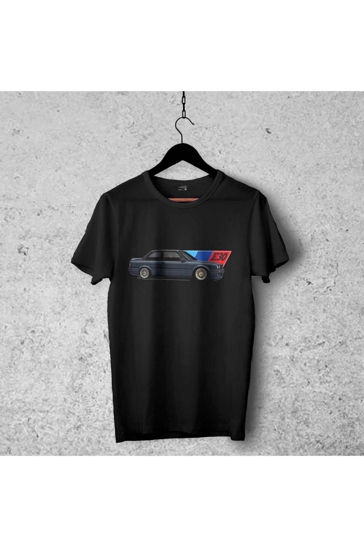 Pisa Art Bmw E30 Tasarımlı Tshirt 54, Unisex Premium Çatlama Solma Yapmaz , Otomobil
