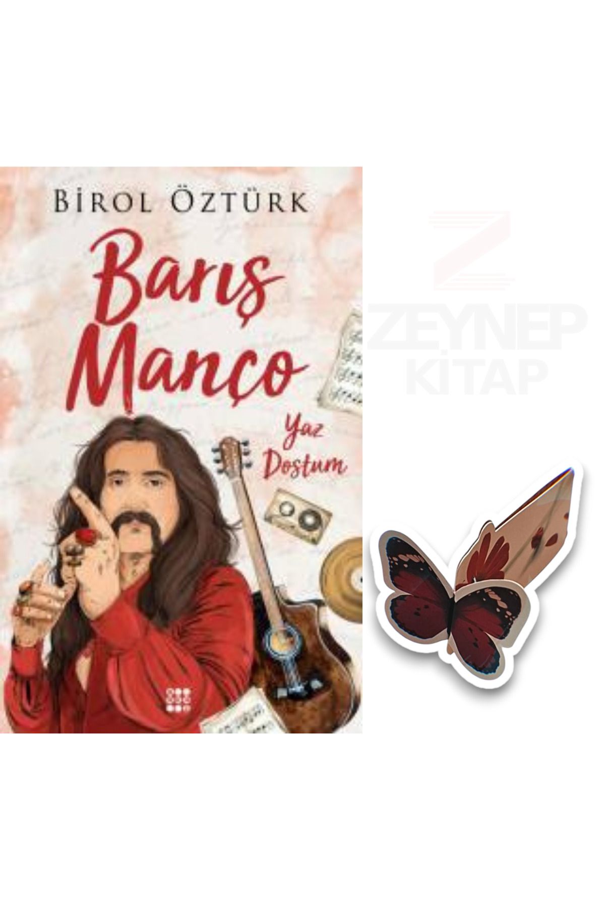 Dokuz Yayınları Barış Manço (Özel Tasarım Hareketli Kelebek Ayraç Hediye)