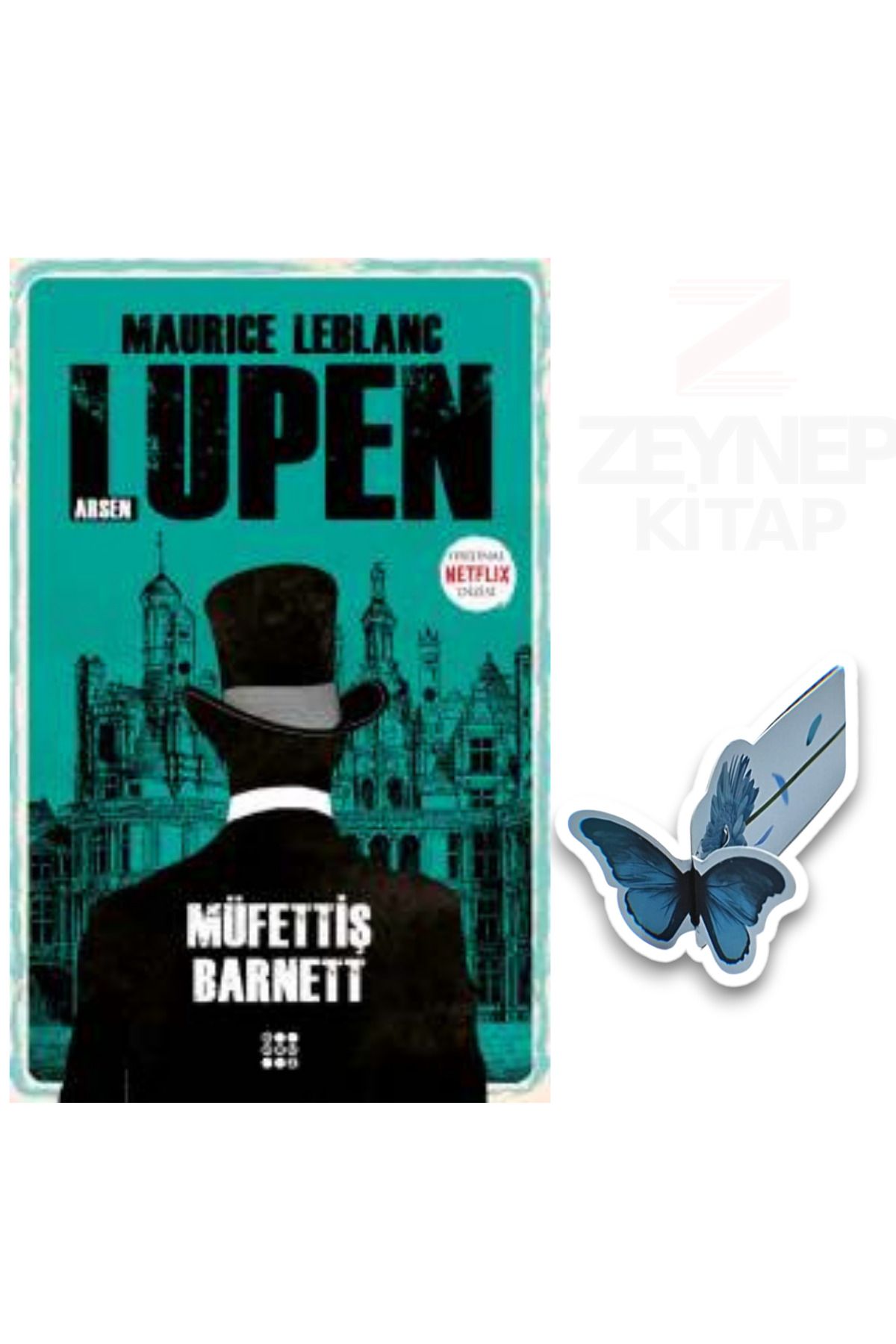 Dokuz Yayınları Arsen Lüpen Müfettiş Barnett (Özel Tasarım Hareketli Kelebek Ayraç Hediye)