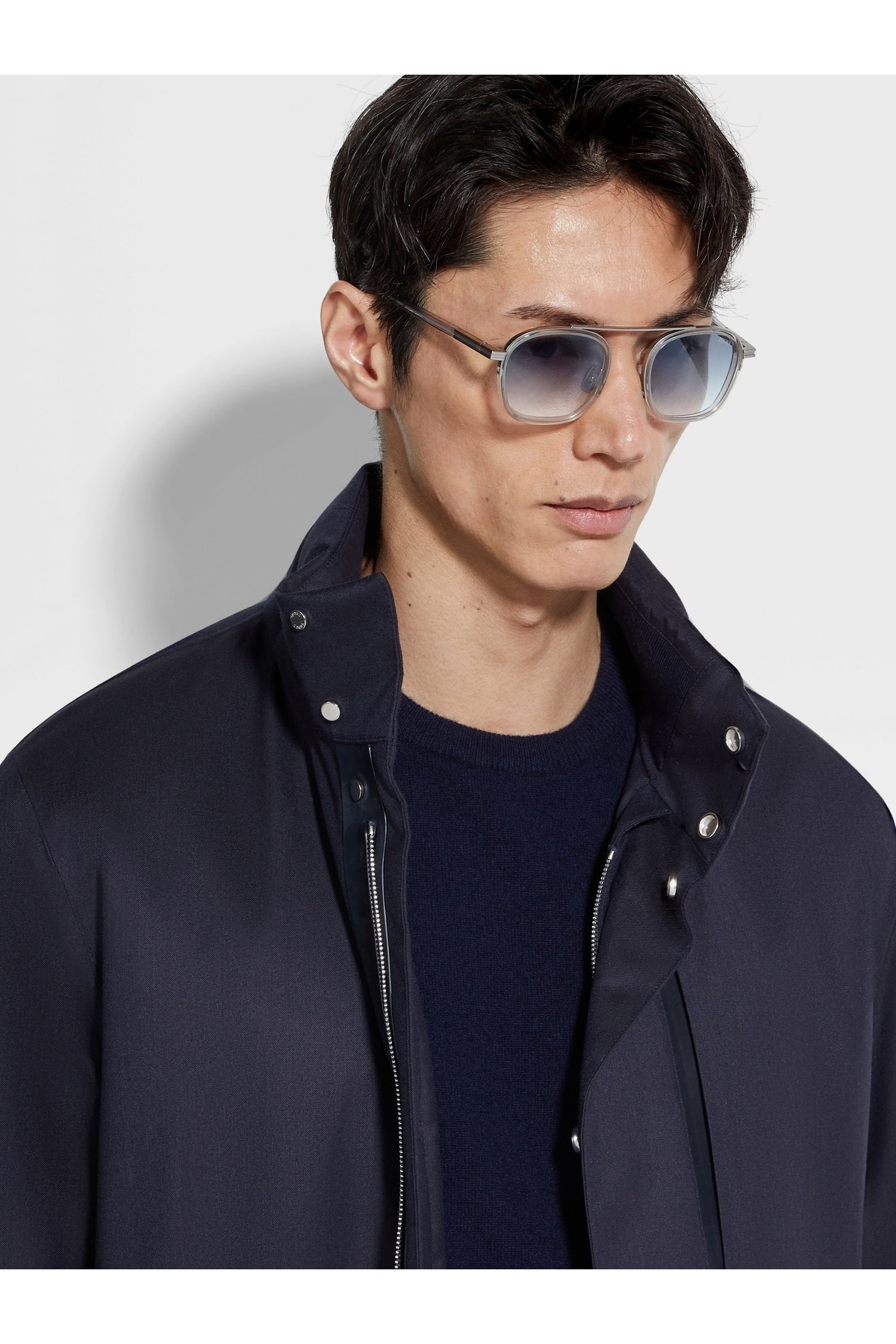 Ermenegildo Zegna (EZ0231-20B) 51 | Unisex Gri Güneş Gözlüğü 