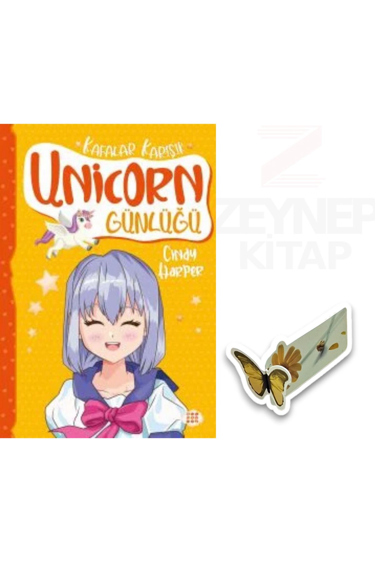 Dokuz Yayınları Unicorn Günlüğü 2- Kafalar Karışık(Özel Tasarım Hareketli Kelebek Ayraç Hediye)