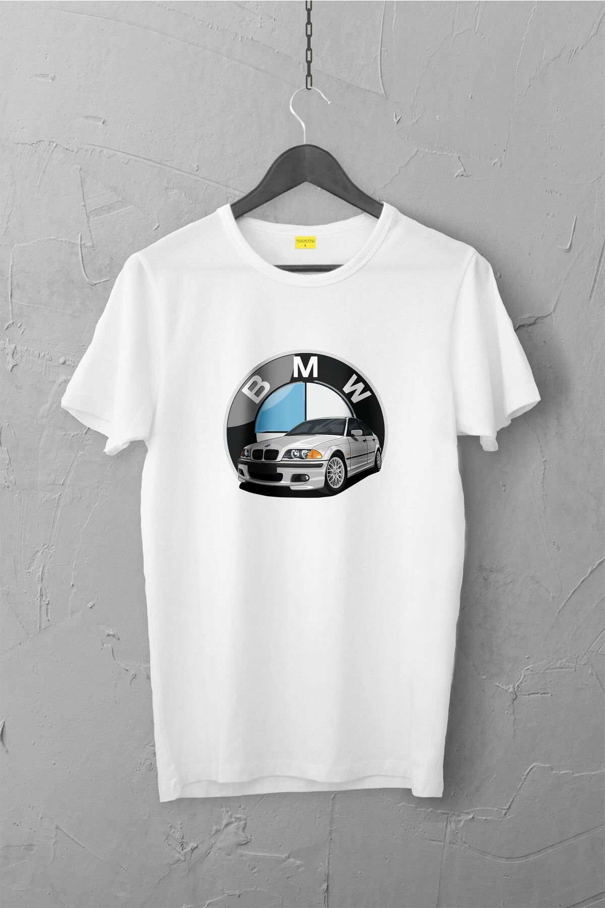 Pisa Art Bmw E46 Tasarımlı Tshirt , Unisex Premium, Çatlama Solma Yapmaz / Otomobil