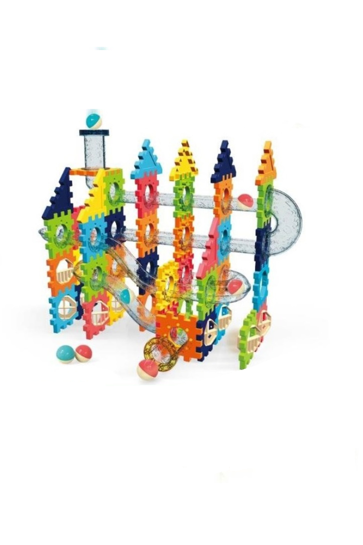 OEM-Construction Set Pieces to Join/Assemble, Pipeline Ball Track, Building Blocks Pipeline, 95 Pieces 5