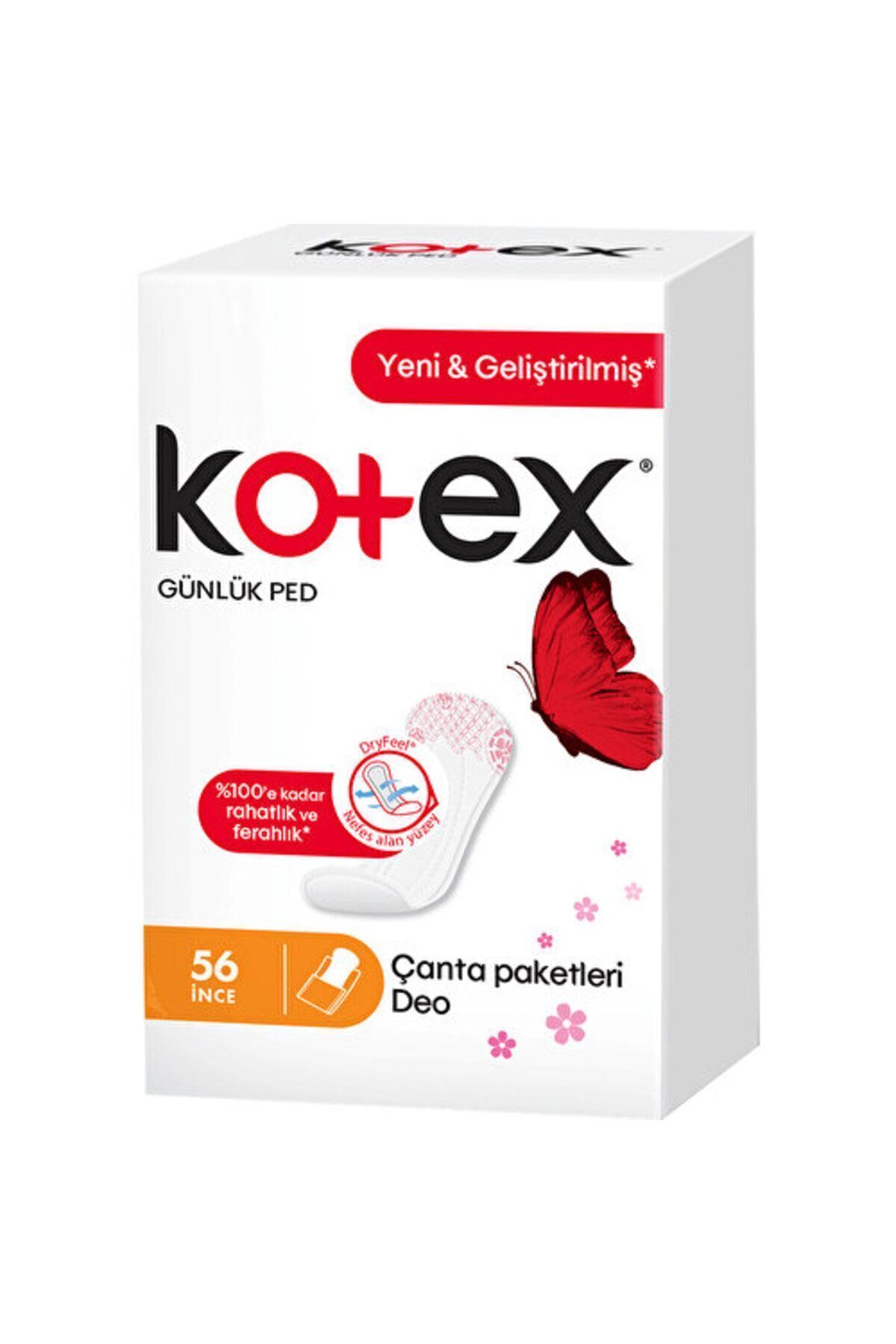 Koteks Kotex Günlük Ped Ince Parfümlü -56lı