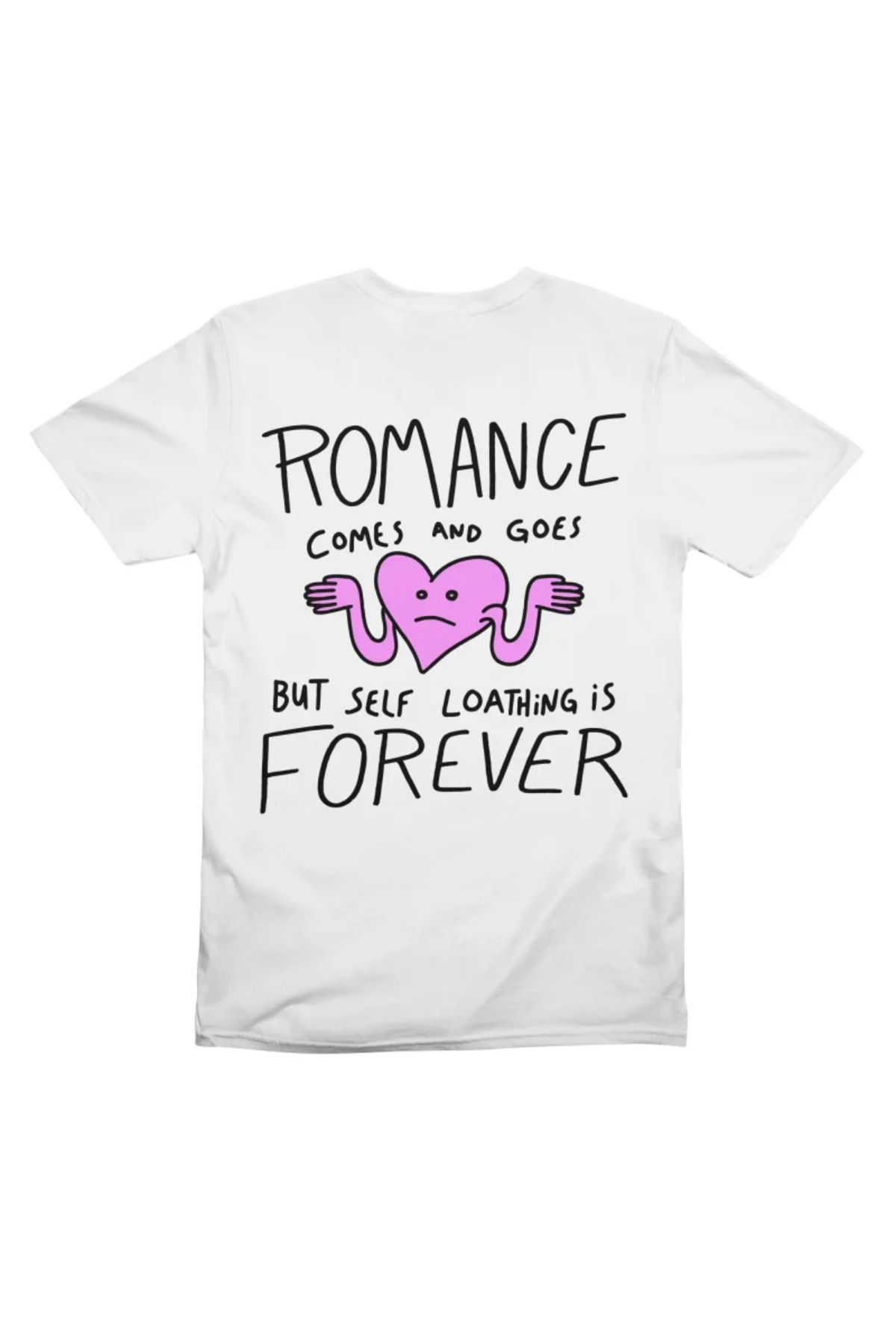 ship master Romantik Gider Gelir Ama Kendinden Nefret Sonsuz Yazılı Unisex Tişört
