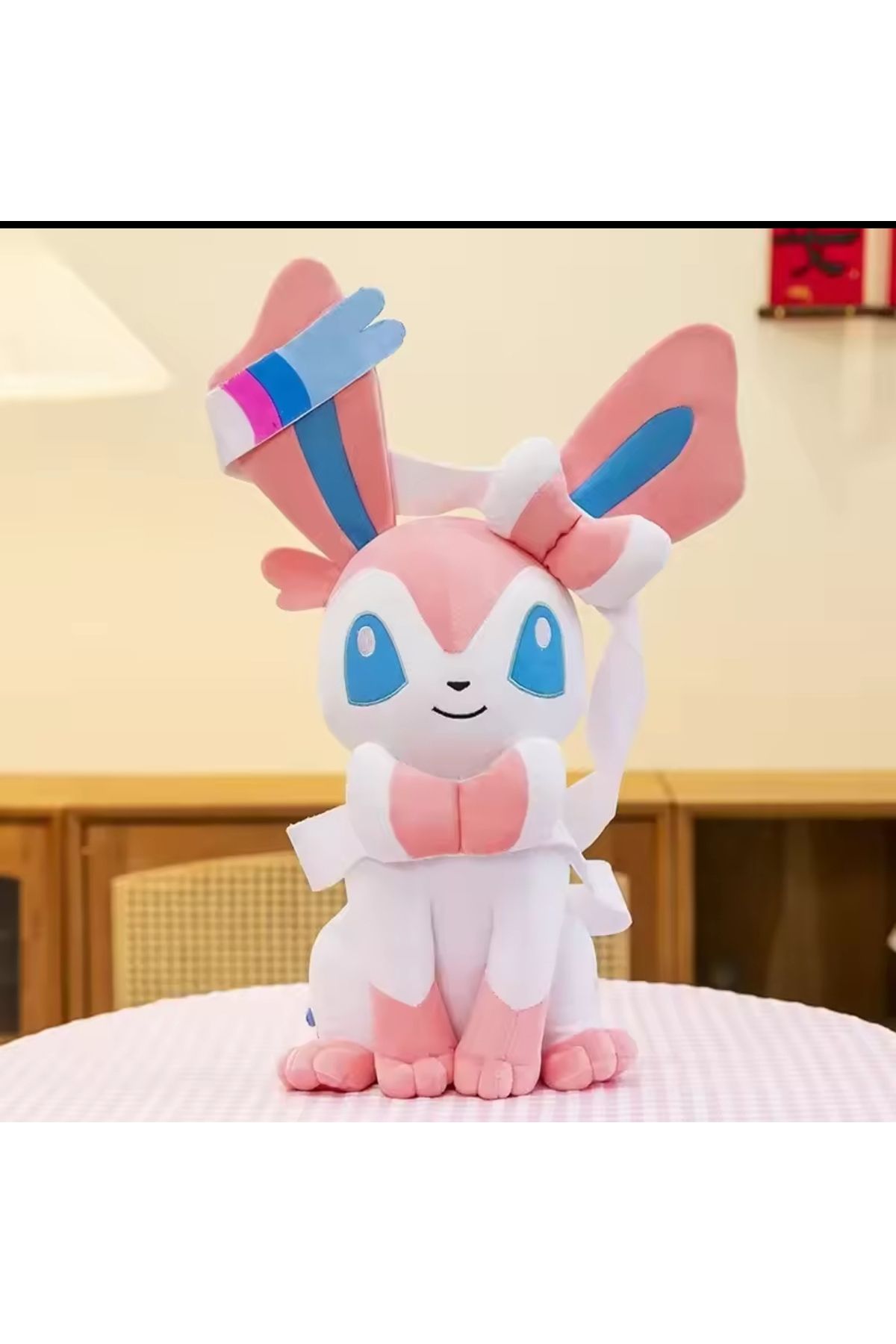 NB market Sylveon peluş oyuncak kılıfı dev boy 1 metre eevee evrimi Pokemon peluş içi boş kılıf