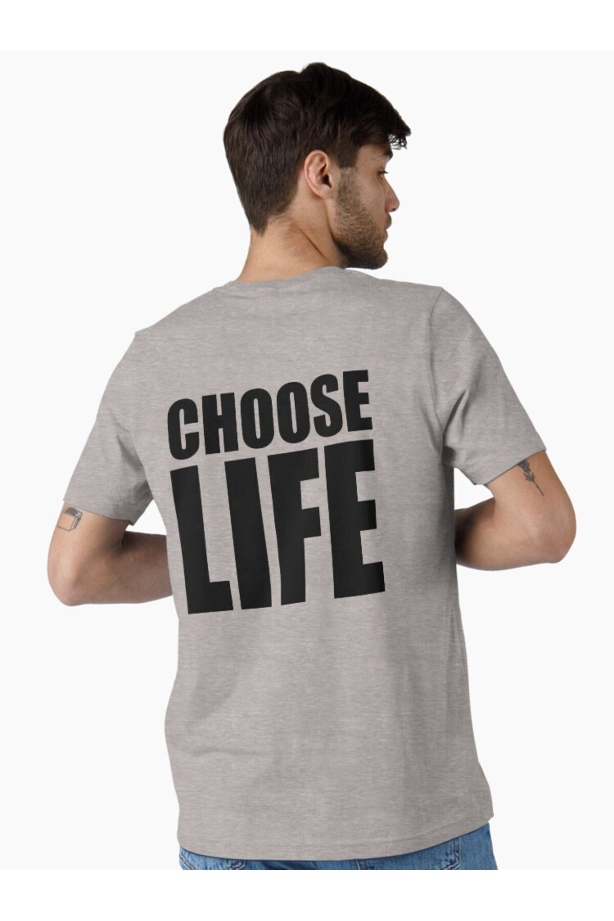 ship master Choose Life Yazılı Unisex Motivasyonel Tişört