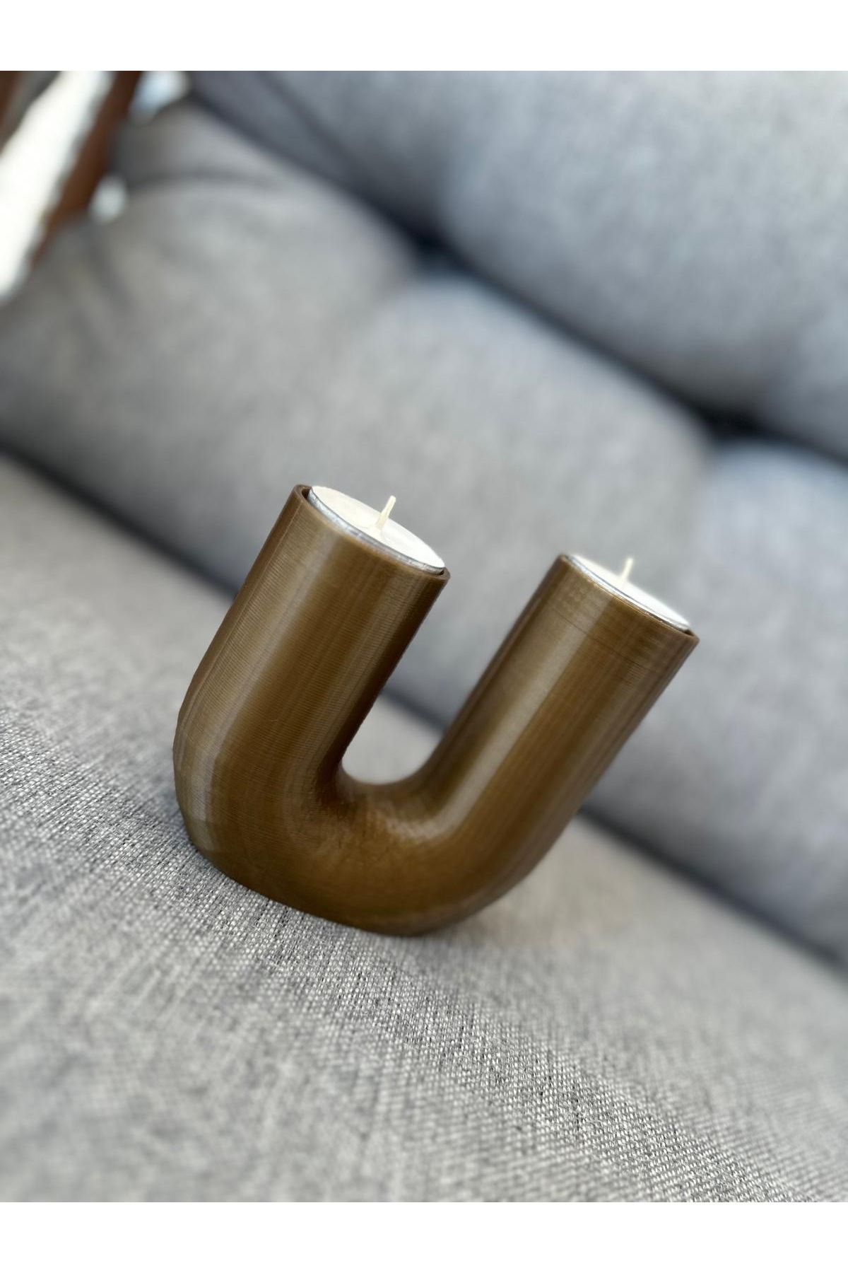 Home Modern Çok Şık Şamdan BRONZ GOLD renk