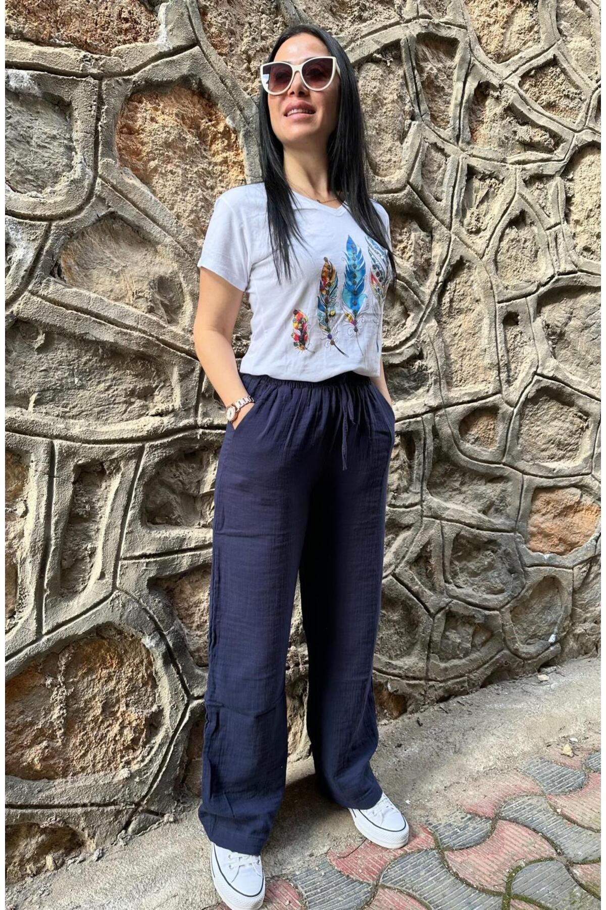 KTY TR DÖKÜMLÜ PANTALON %100 PAMUKLU
