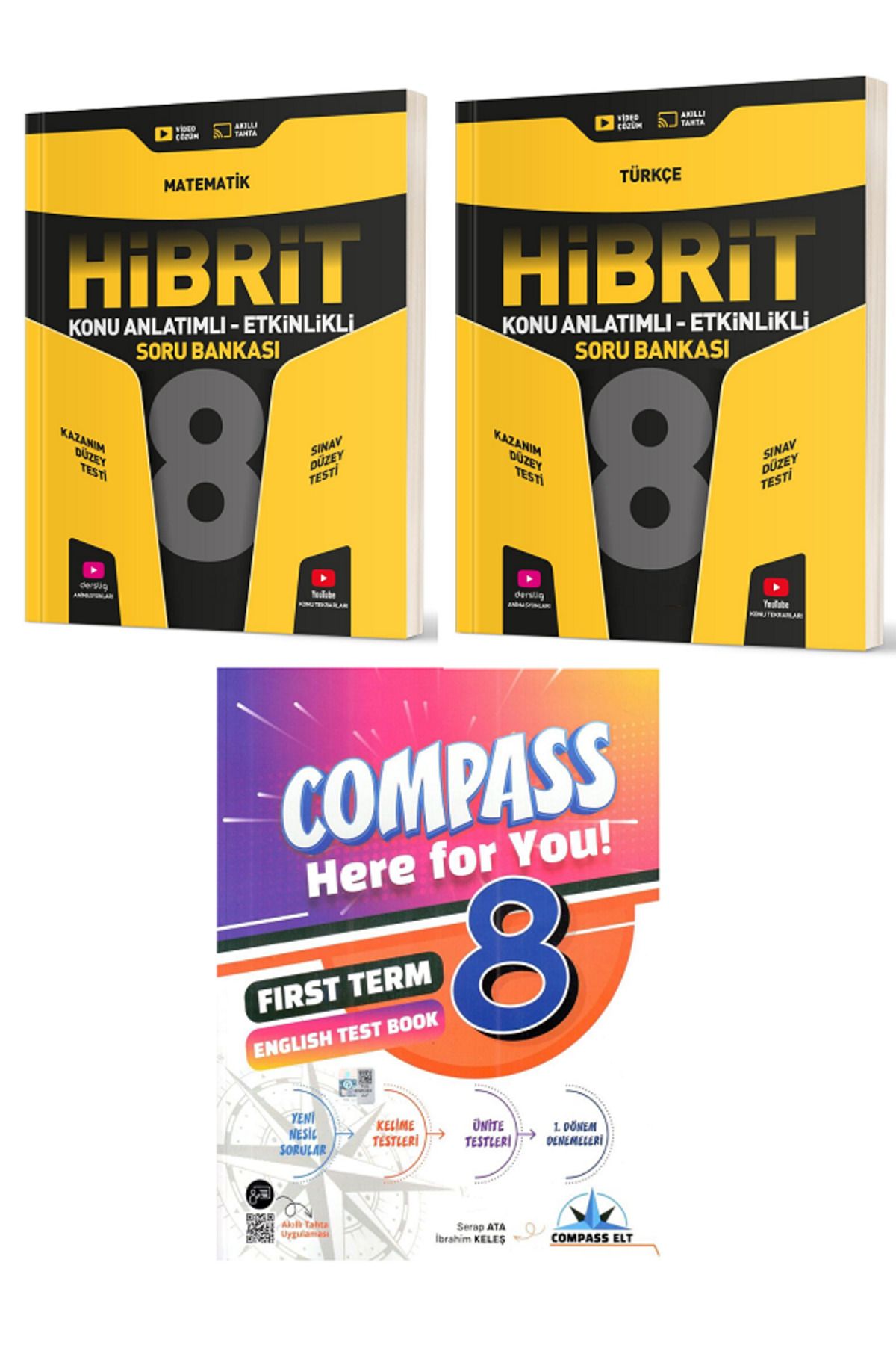 Efsane Yayınları 8.Sınıf Hız HİBRİT MATEMATİK - TÜRKÇE Konu Etkinlikli Soru / İngilizce Test Book HEDİYE - 3 KİTAP