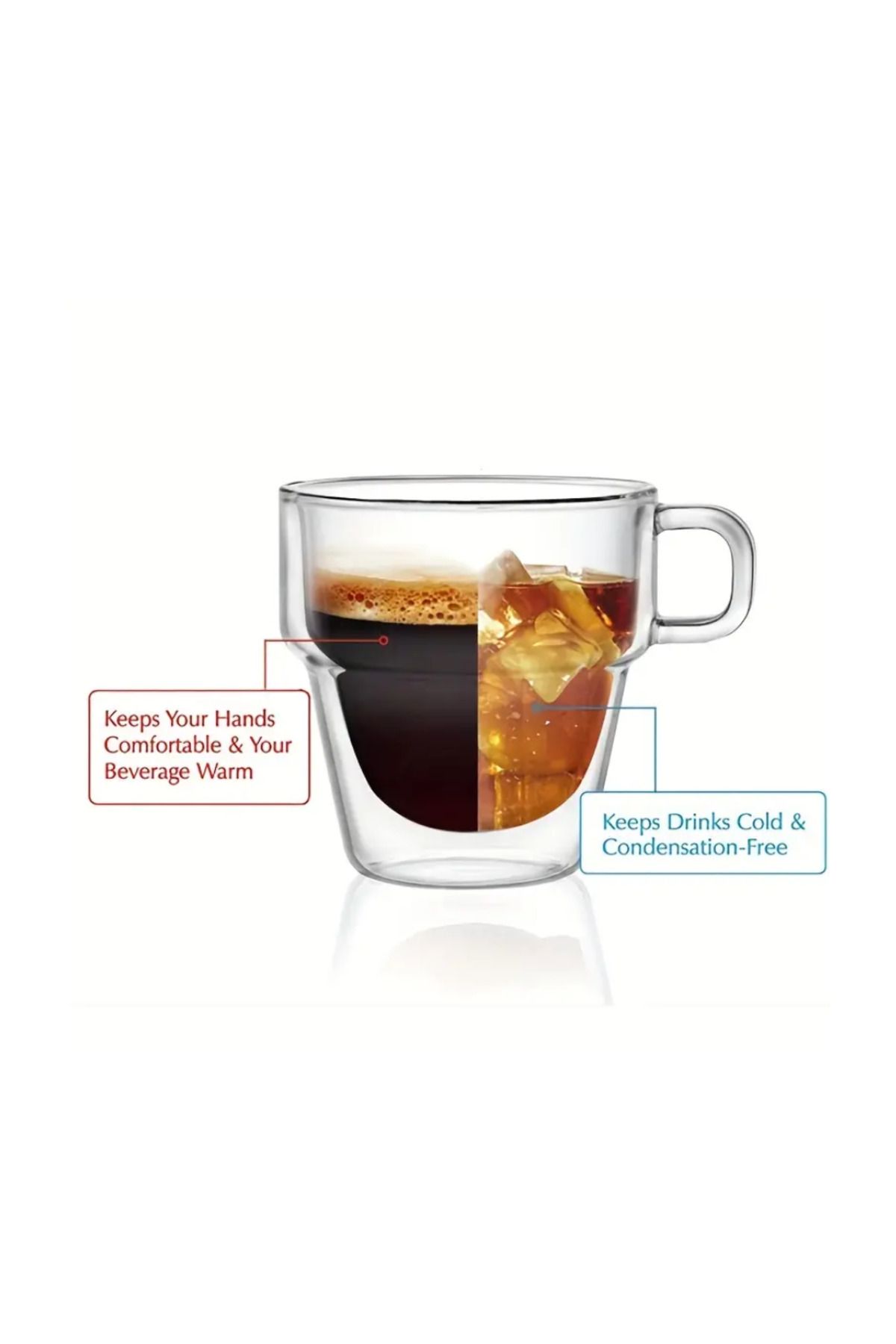 KRASINO-Set of 4 Altmore espresso cups, borosilicate glass, double walls, 80 ml 3