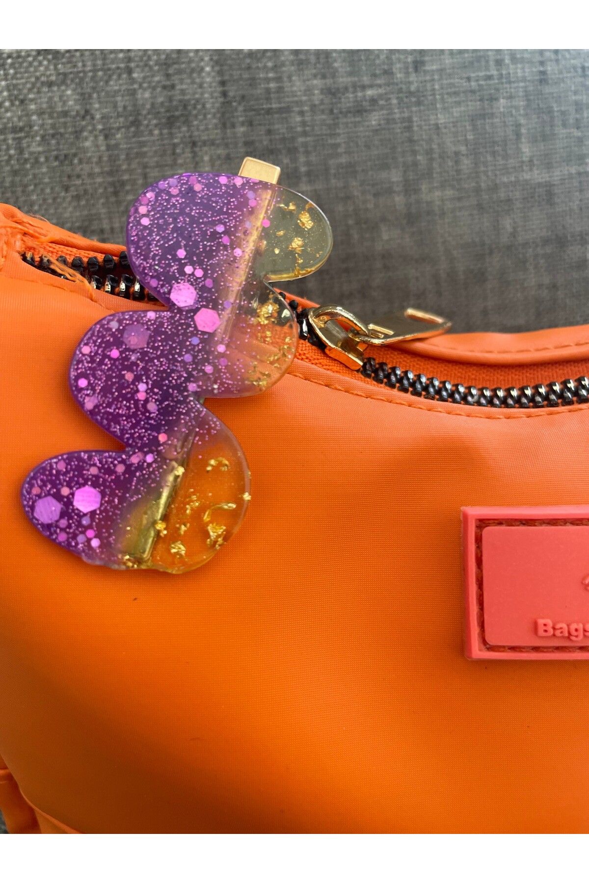 VokaAccessories Epoxy Çiçekli saç aksesuar seti:3 lastıkli toka ve 1 klips