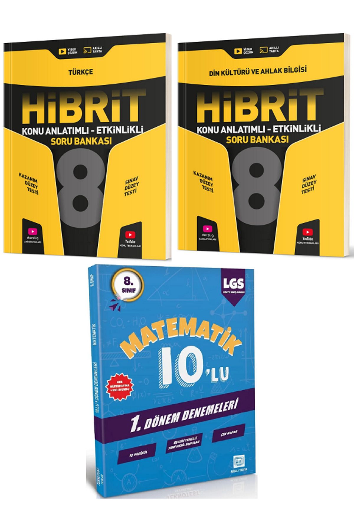 Efsane Yayınları 8.Sınıf Hız HİBRİT TÜRKÇE + DİN KÜLTÜRÜ Konu Etkinlikli Soru / 10'Lu Matematik Deneme HEDİYE -3KİTAP