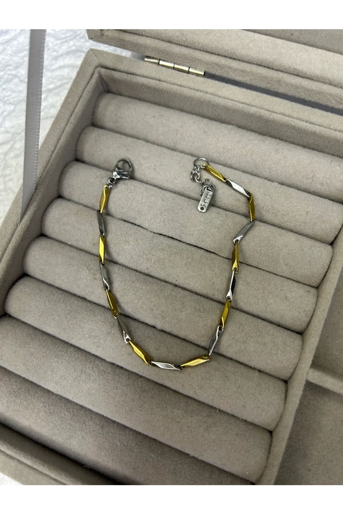 Lunia accessories Çelik Erkek Çift Renk Kral Bileklik