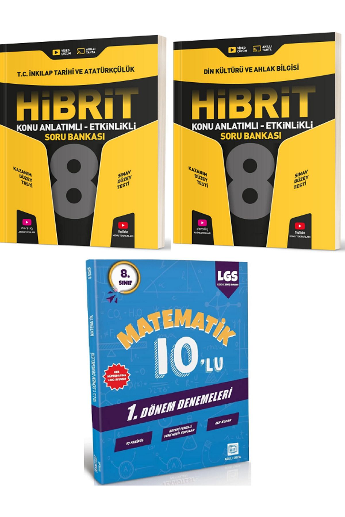 Efsane Yayınları 8.Sınıf Hız HİBRİT İNKILAP TARİHİ + DİN Konu Etkinlikli Soru / 10'Lu Matematik Deneme HEDİYE -3KİTAP