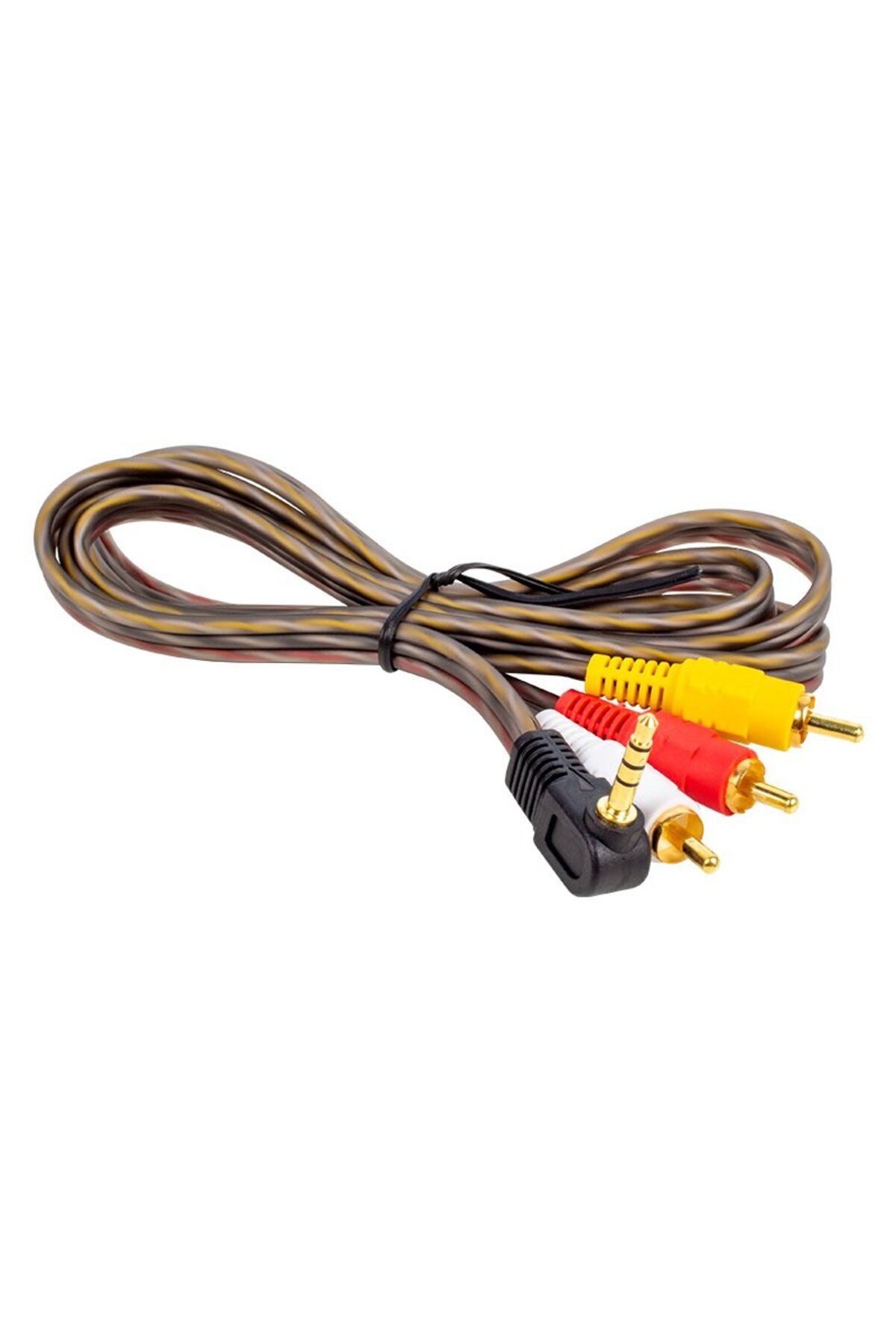 Findit UYDU ALICISI AV KABLO 3.5 MM STEREO L ERKEK / 3 RCA KABLO 1.2 METRE UZUN JACK SİLİKONLU (2818)