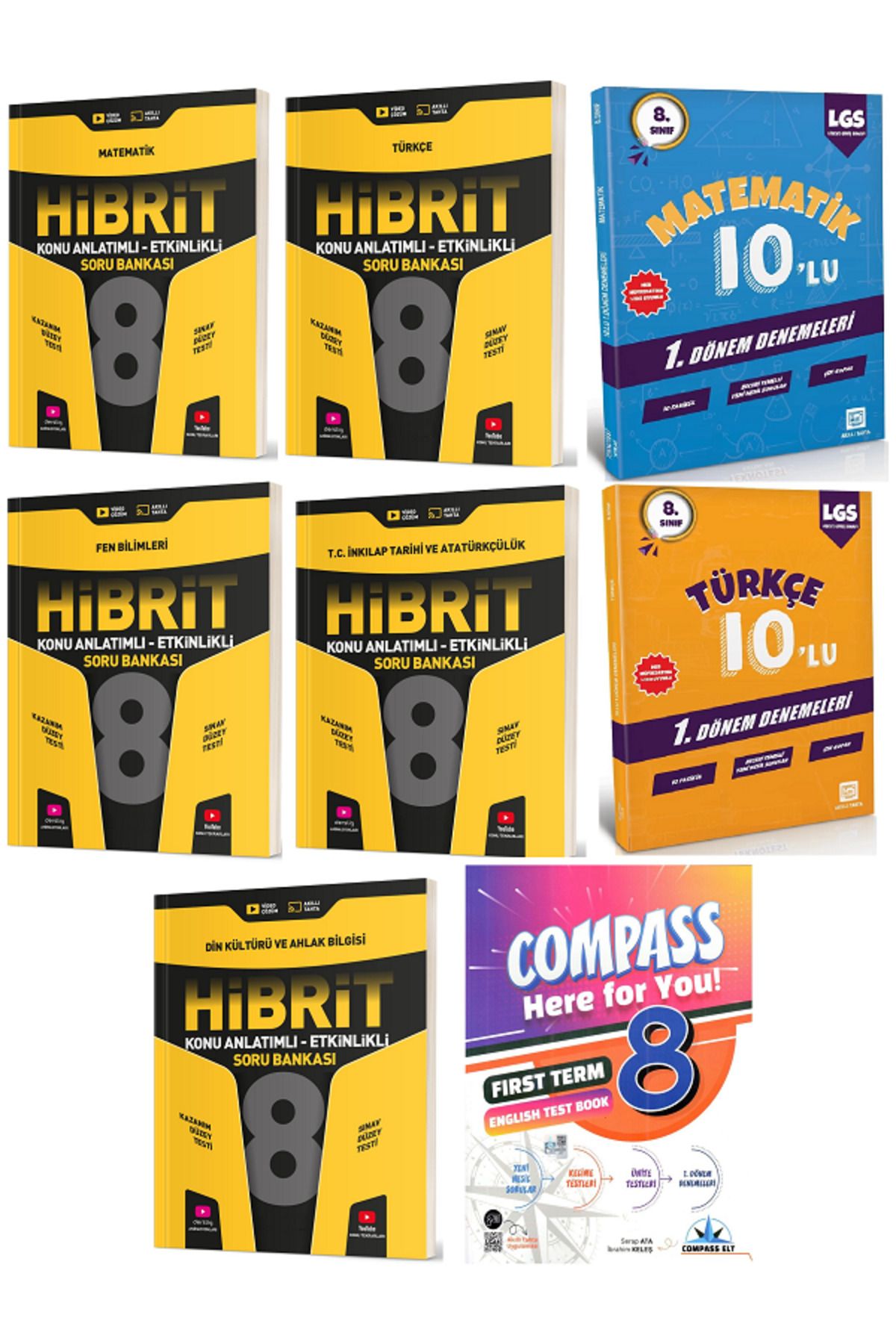 Efsane Yayınları 8.Sınıf Hız HİBRİT Konu Anlatımlı Etkinlikli Soru / Matematik Türkçe İngilizce HEDİYE - 8 KİTAP SET