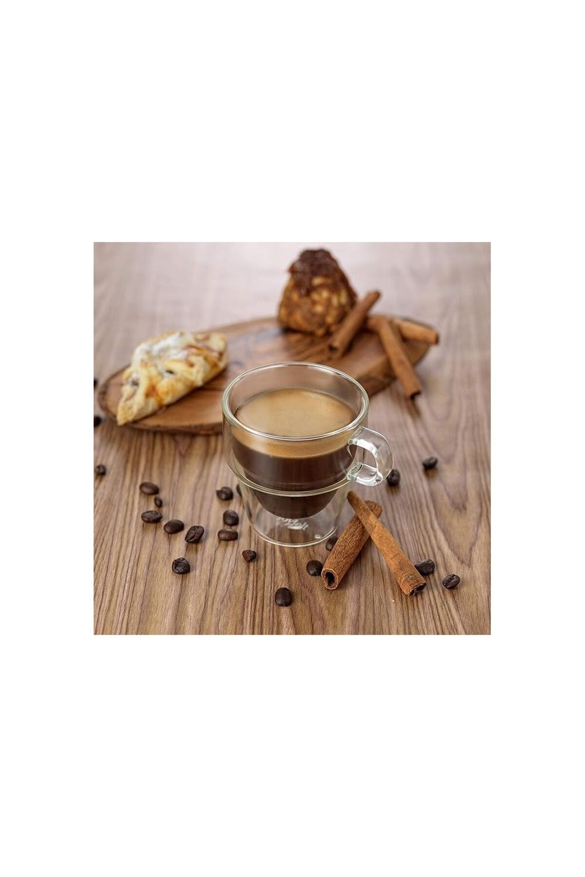 KRASINO-Set of 4 Altmore espresso cups, borosilicate glass, double walls, 80 ml 6