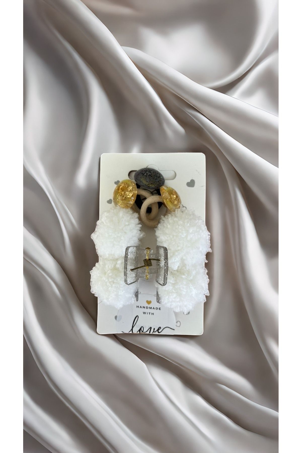 VokaAccessories Sevimli ponponlu mandala-Kucuk kızlar için sirin saç tokası 5*4cm