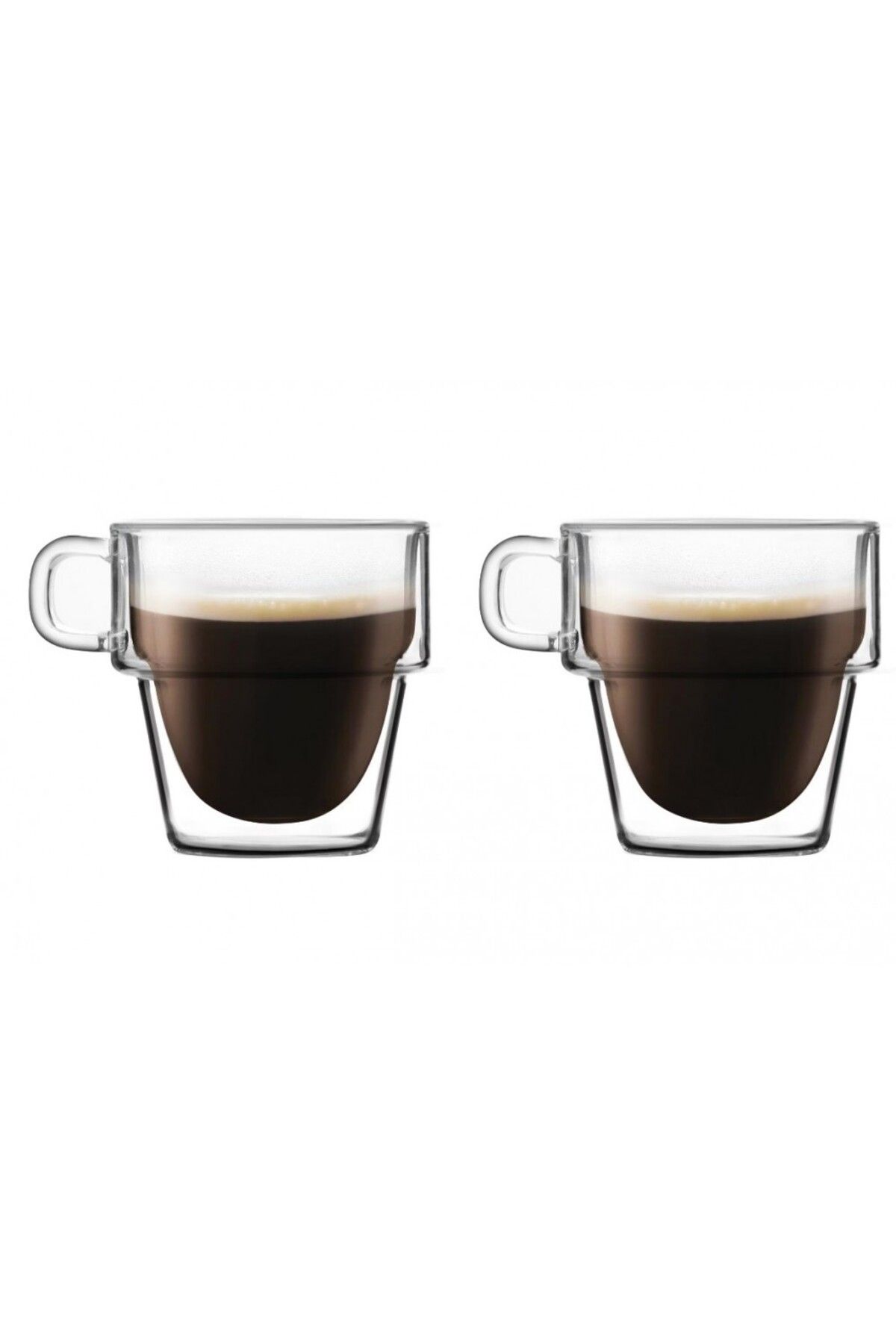 KRASINO-Set of 4 Altmore espresso cups, borosilicate glass, double walls, 80 ml 5