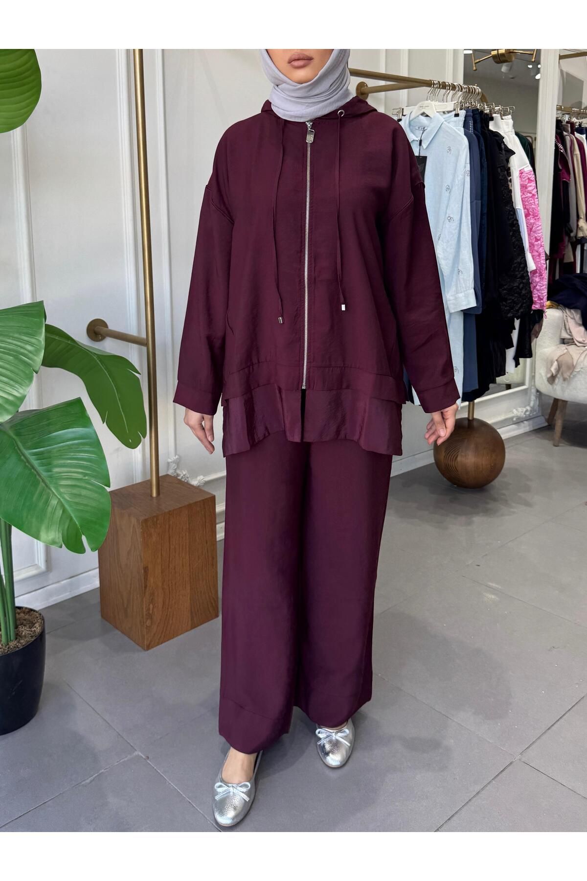 MODA HASEN GARNİ DETAYLI FERMUARLI TAKIM