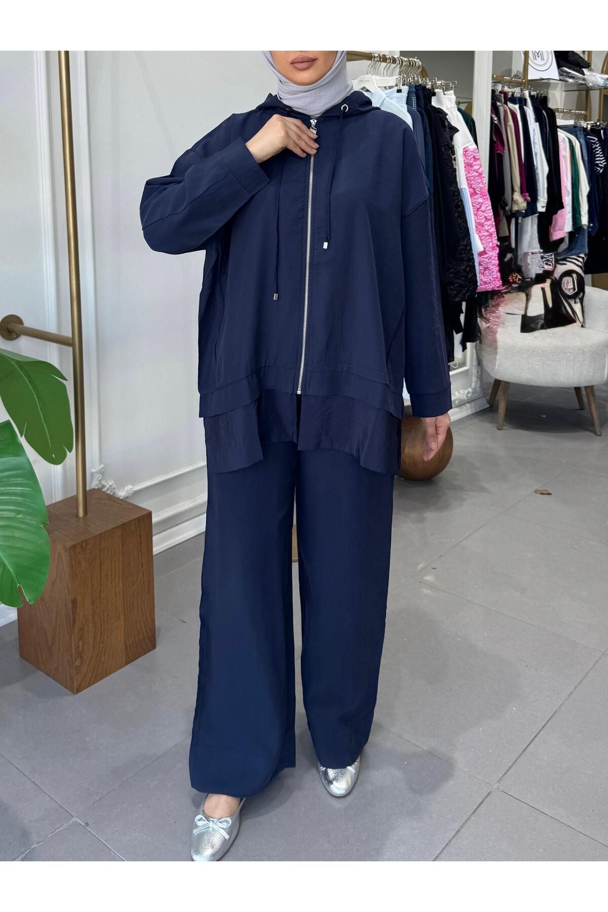 MODA HASEN GARNİ DETAYLI FERMUARLI TAKIM