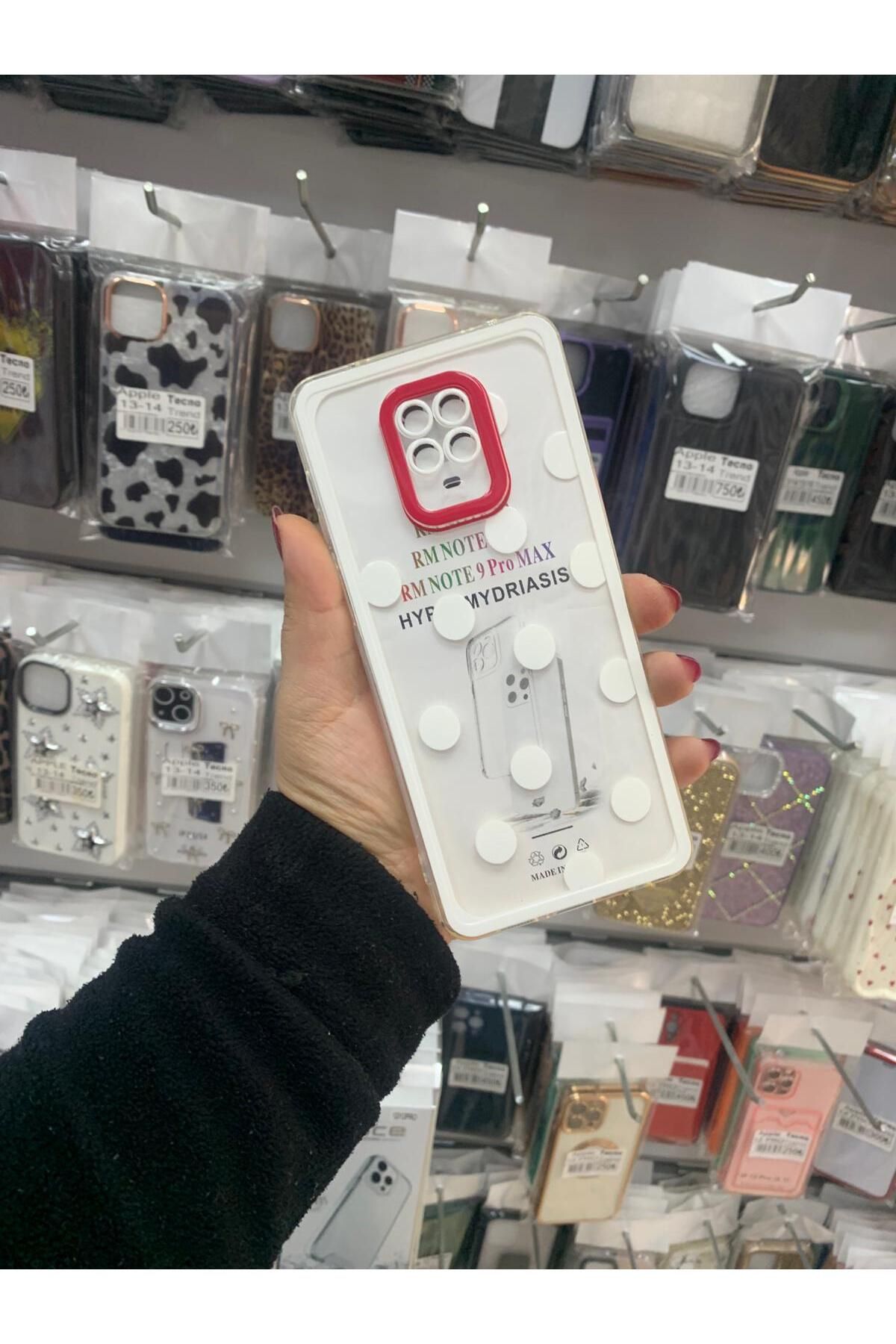 TECNOTREND Redmi Note 9 Pro/Note 9s Uyumlu puantiyeli şeffaf silikon kılıf