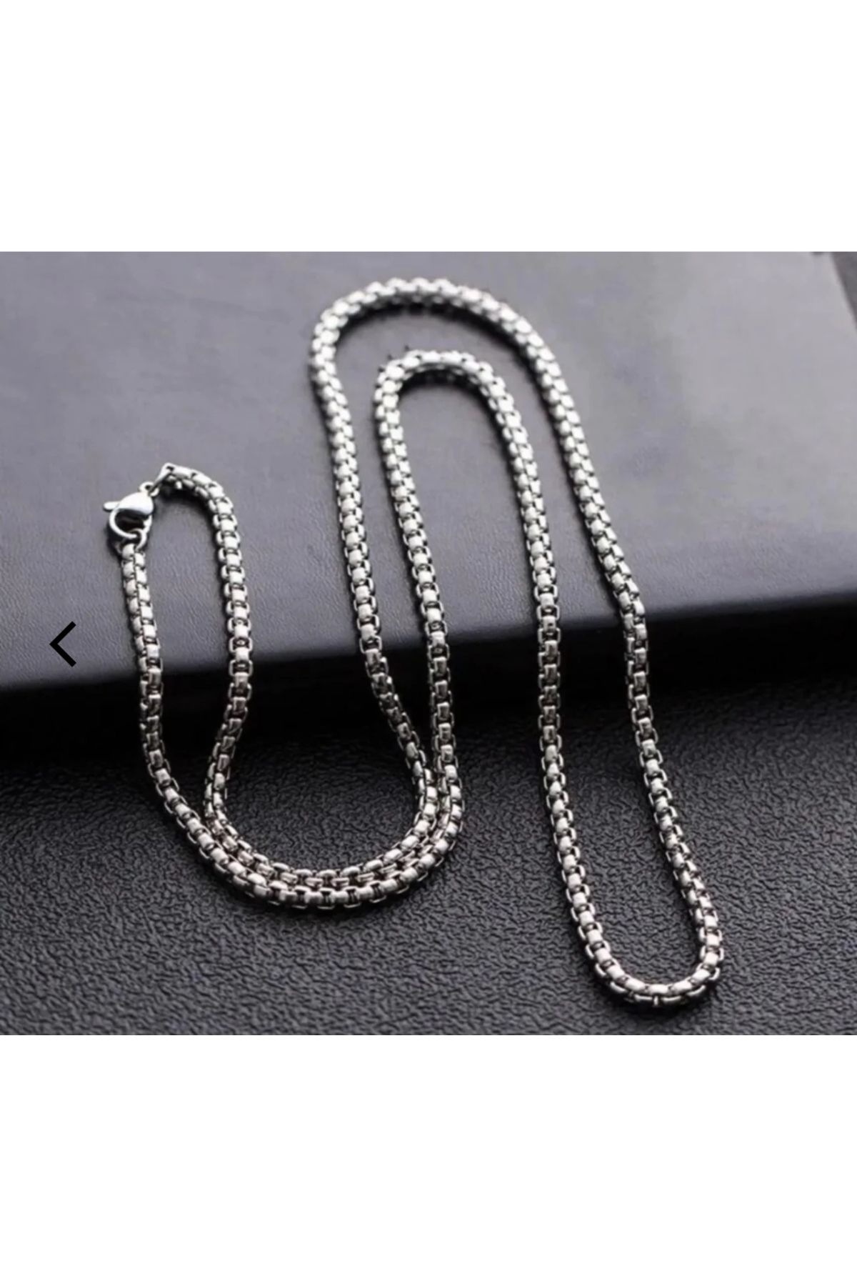 Lunia accessories Çelik Erkek Örme Kolye