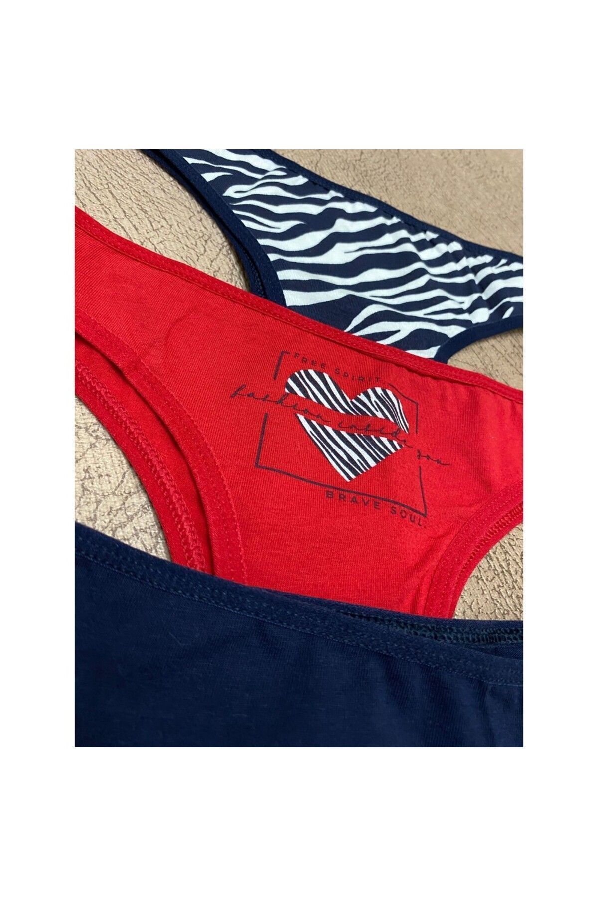 Dominant-Women's Cotton Lycra 3-Piece Brazilian Panties 2