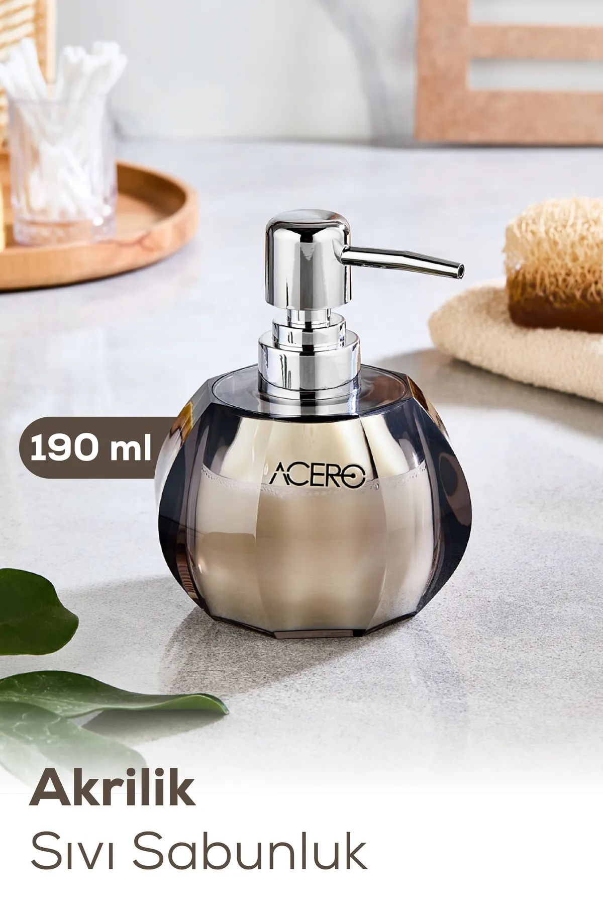 ACERO Akrilik Sıvı Sabunluk 190 ml Şeffaf 1998
