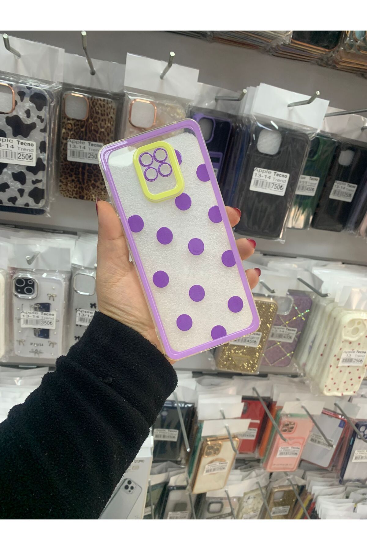TECNOTREND Redmi Note 9 Pro/Note 9s Uyumlu puantiyeli şeffaf silikon kılıf